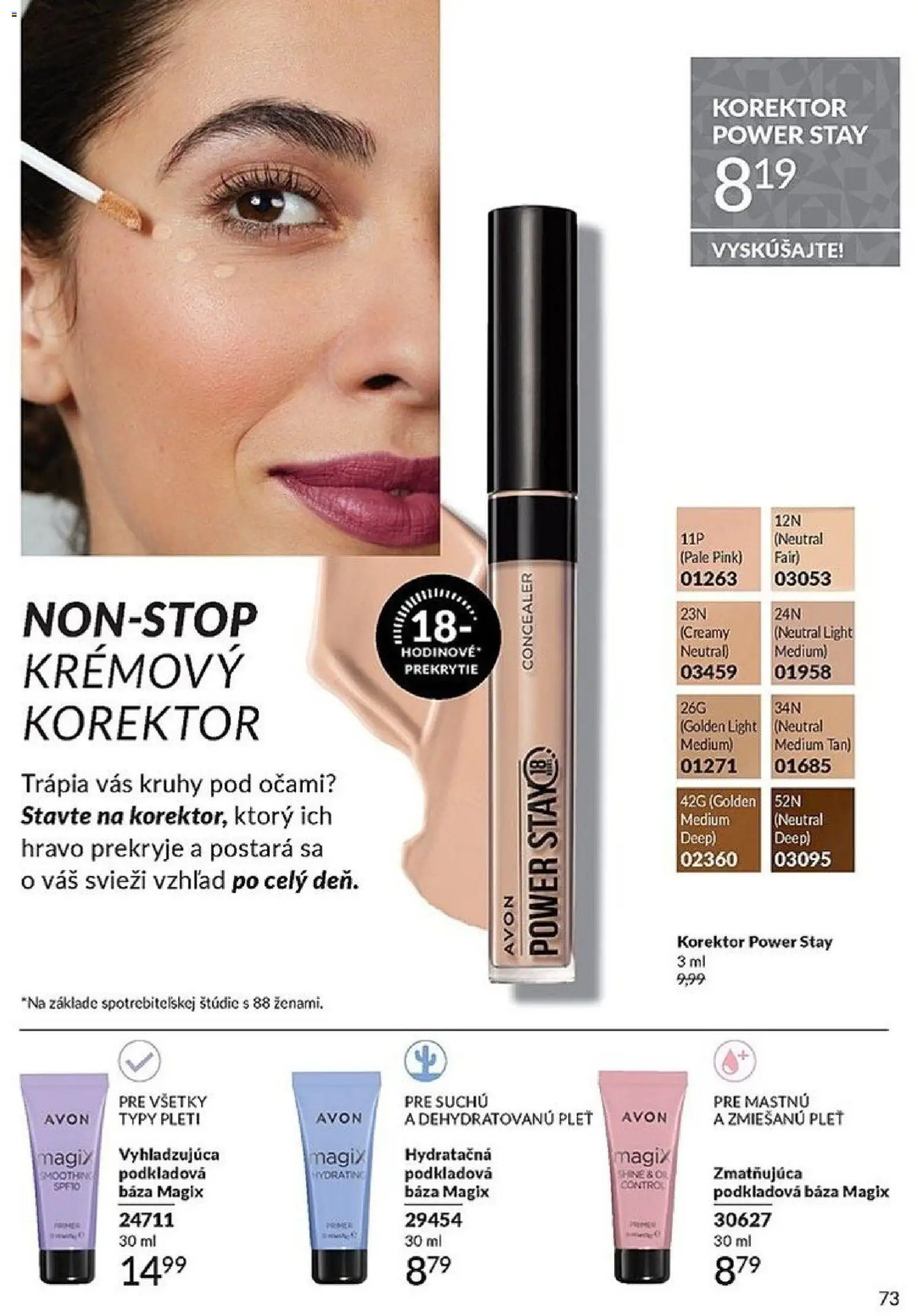 Nové Avon akcie – leták je platný od 01.11.2025 | Strana: 73 | Produkty: Korektor