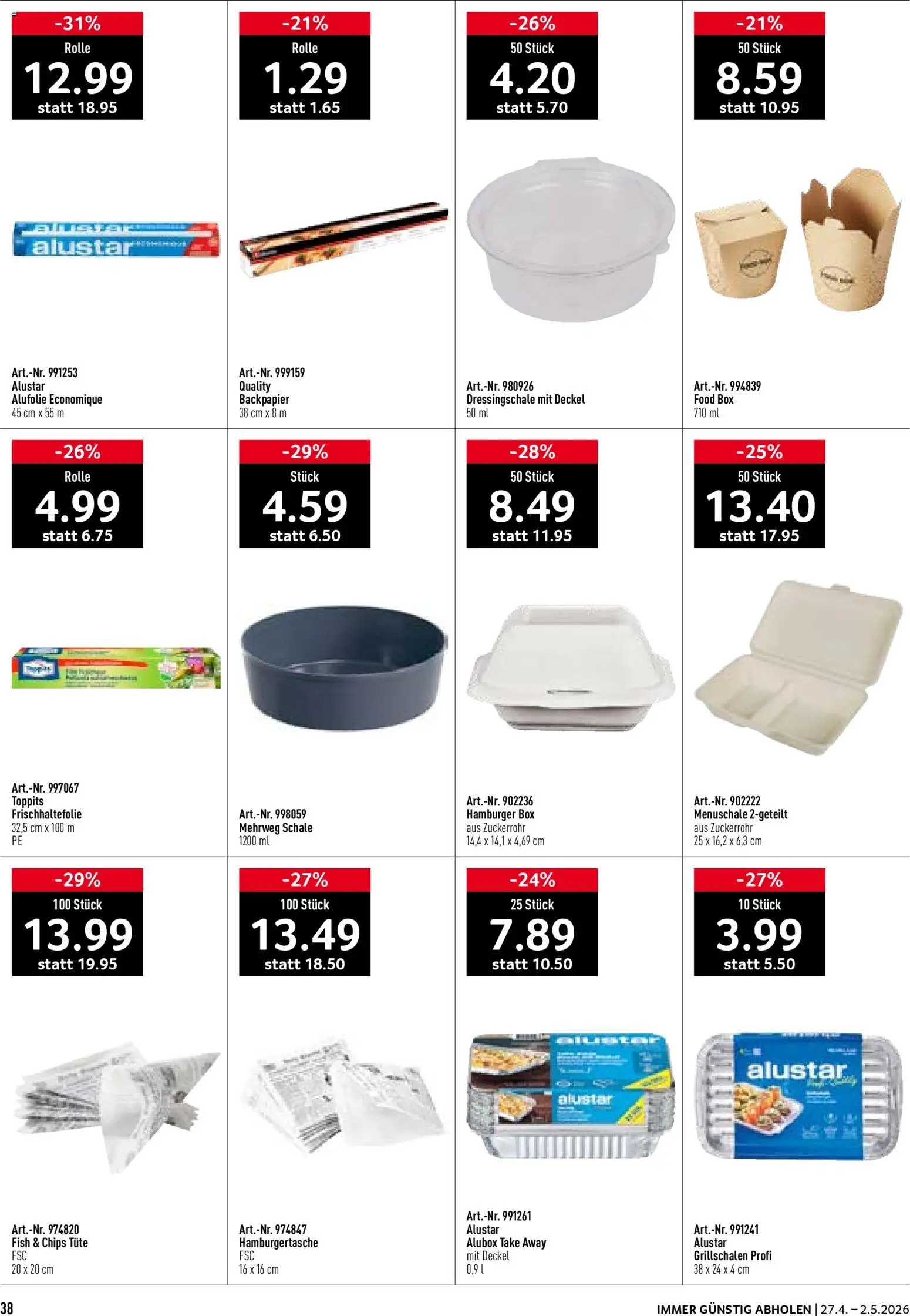 Prodega aktionen – gültig ab 27.04.2026 | Seite: 38 | Produkte: Box, Chips