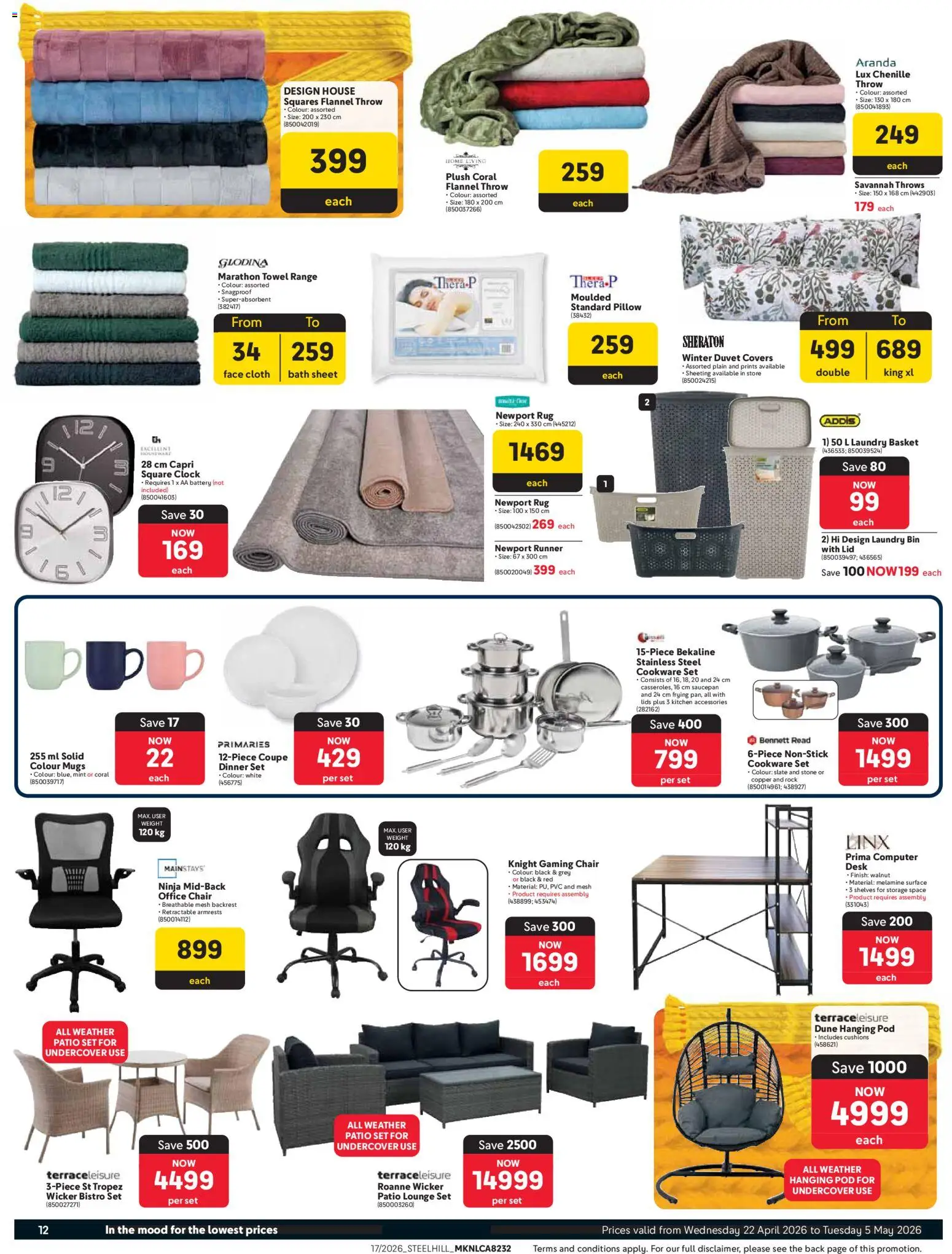 New Makro catalogue – valid from 22.04.2026 | Page: 12 | Products: Computer, Bath sheet, Battery, Towel
