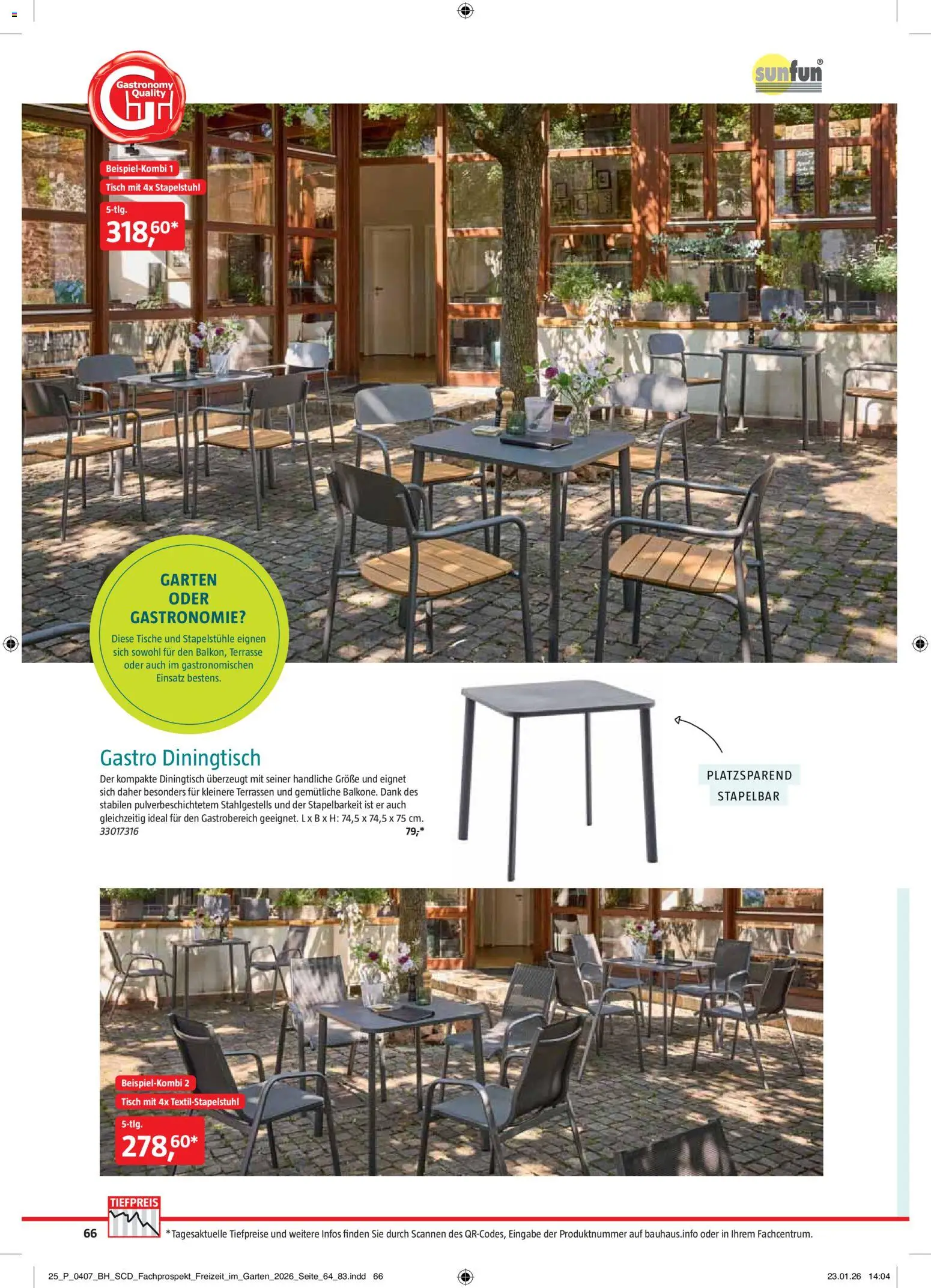 Bauhaus Freizeit im Garten gültig ab 01.05.2026 | Seite: 66 | Produkte: Tisch