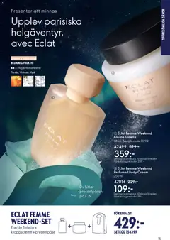 Eclat Femme Weekend Eau de Toilette, 50 ml. Sample code 31292. - Förhandsvisning av reklamblad från butik Oriflame aktuell från 10.12.2025 | Sida: 15 | Produkter: Eau de toilette, Set