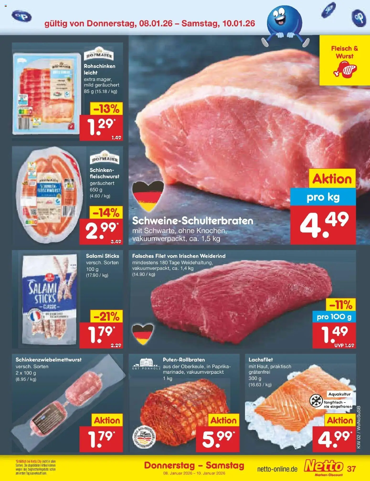 Netto Marken-Discount prospekt Rodgau	 – gültig ab 05.01.2026 | Seite: 41 | Produkte: Wurst, Salami, Schinken, Fleisch