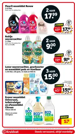 Kruidvat - Folder week 8 - Voorbeeld van een folder van Kruidvat, geldig van 17.02.2026 | Pagina: 89 | Producten: Wasmiddel, Wasverzachter, Robijn, Wc