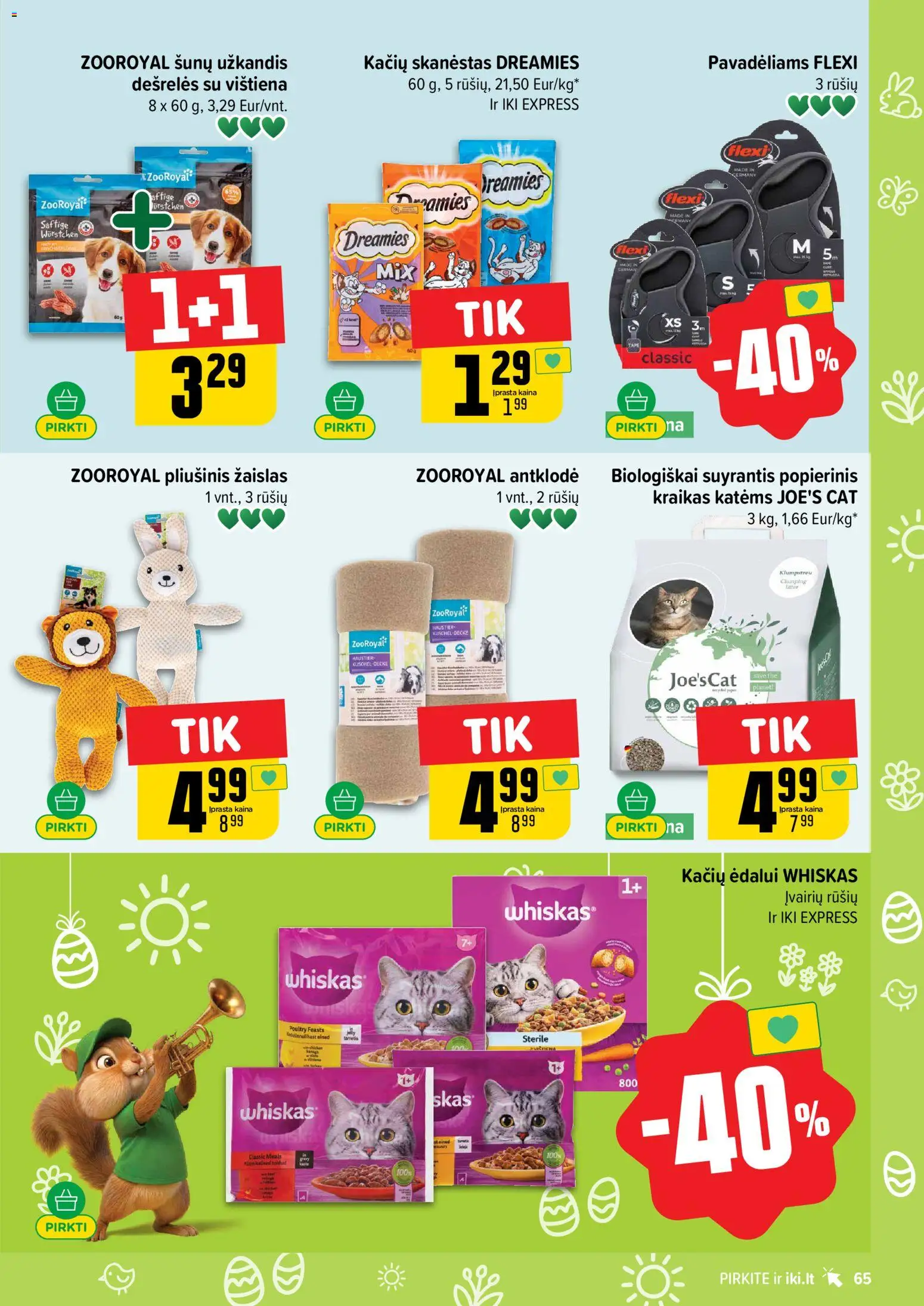 IKI akcijos nuo 23.03.2026 | Puslapis: 65 | Prekių: Antklodė, Dešrelės, Vištiena
