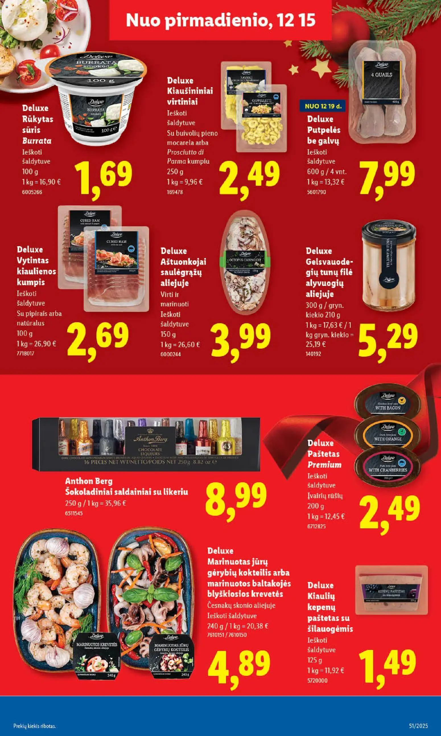 LIDL akcijos nuo 18.12.2025 | Puslapis: 23 | Prekių: Kiaulienos, Sūris, Kumpis, Saldainiai