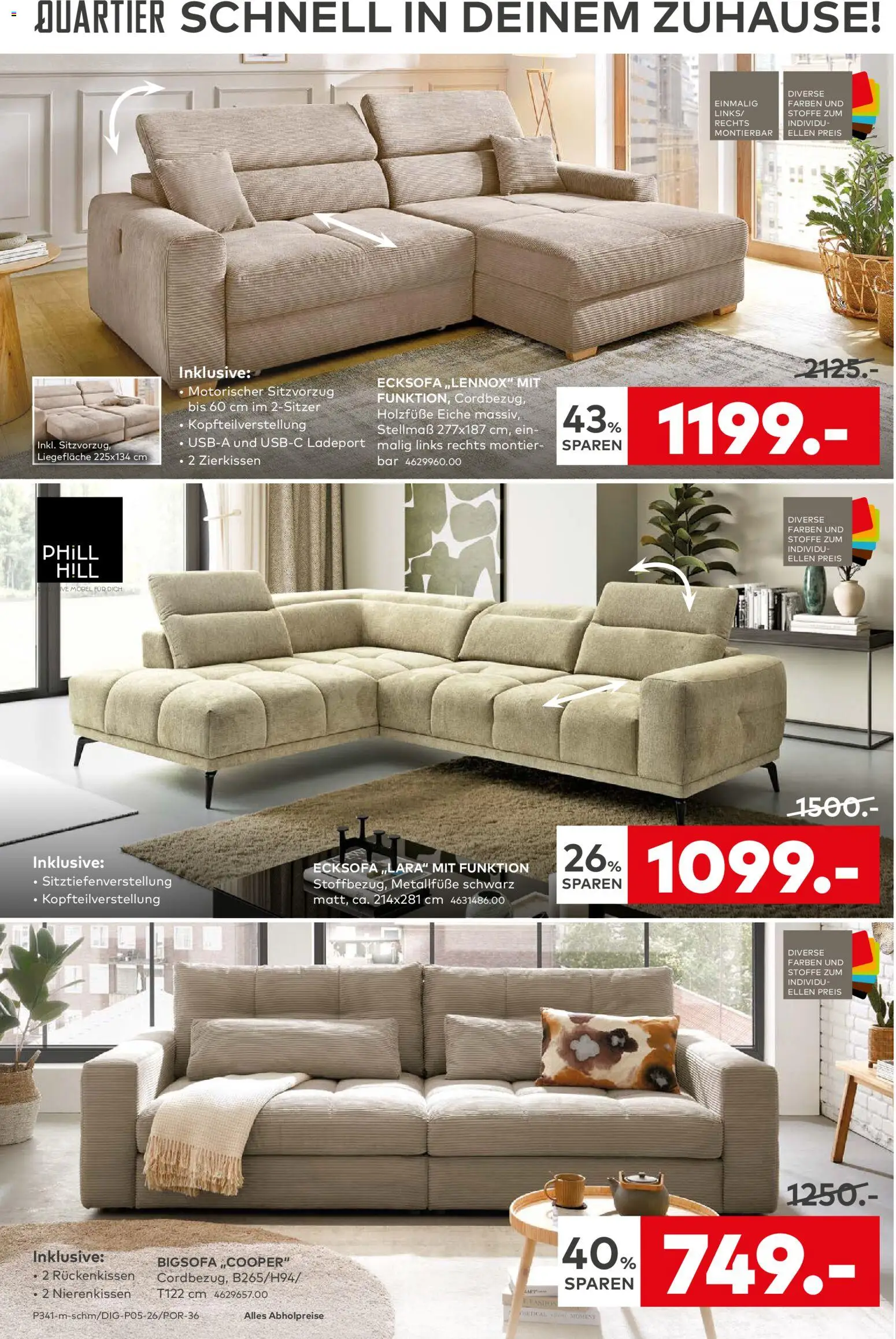 Porta! Prospekt 	 – gültig ab 25.01.2026 | Seite: 2 | Produkte: Bigsofa, Ecksofa