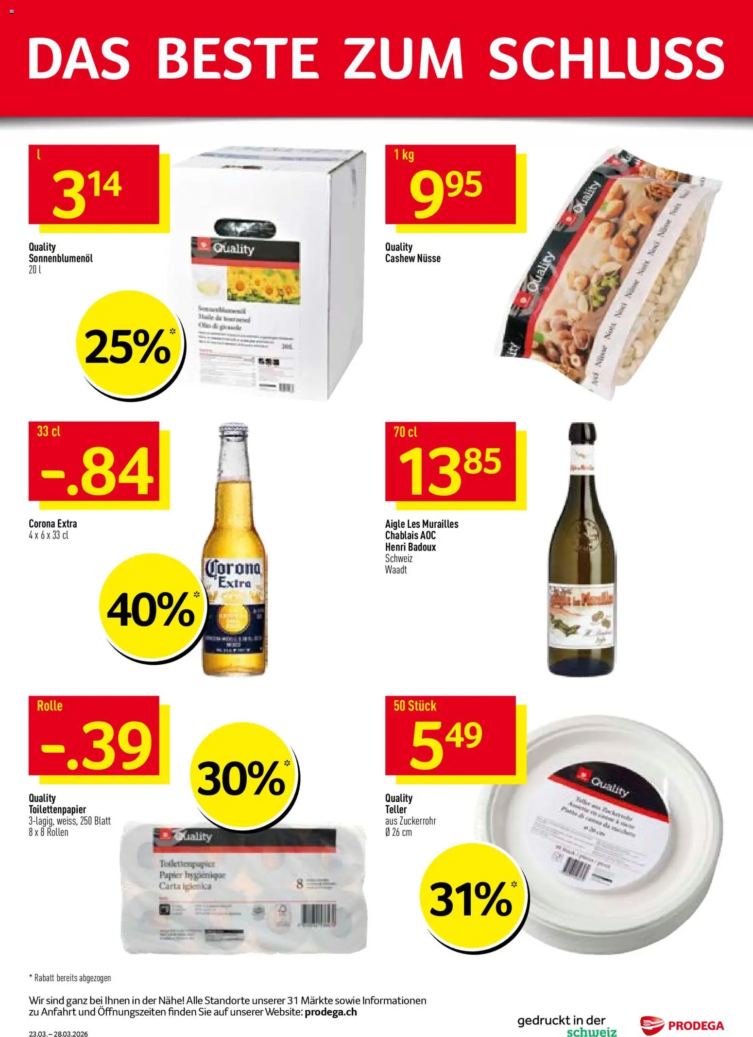 Prodega aktionen – gültig ab 23.03.2026 | Seite: 44 | Produkte: Nüsse, Toilettenpapier