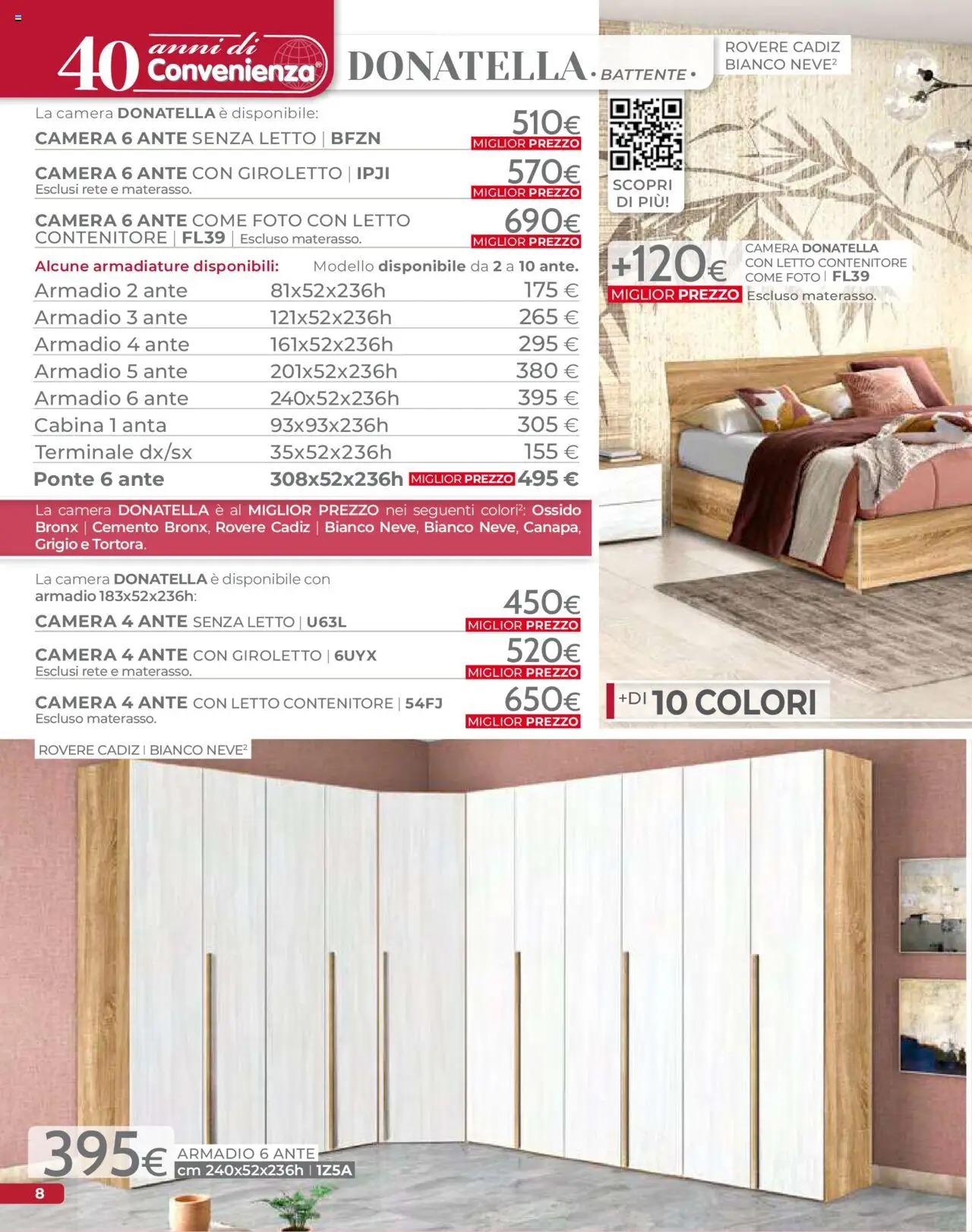Volantino Mondo Convenienza del 09.09.2025 | Pagina: 10 | Prodotti: Letto contenitore, Contenitore, Letto, Armadio