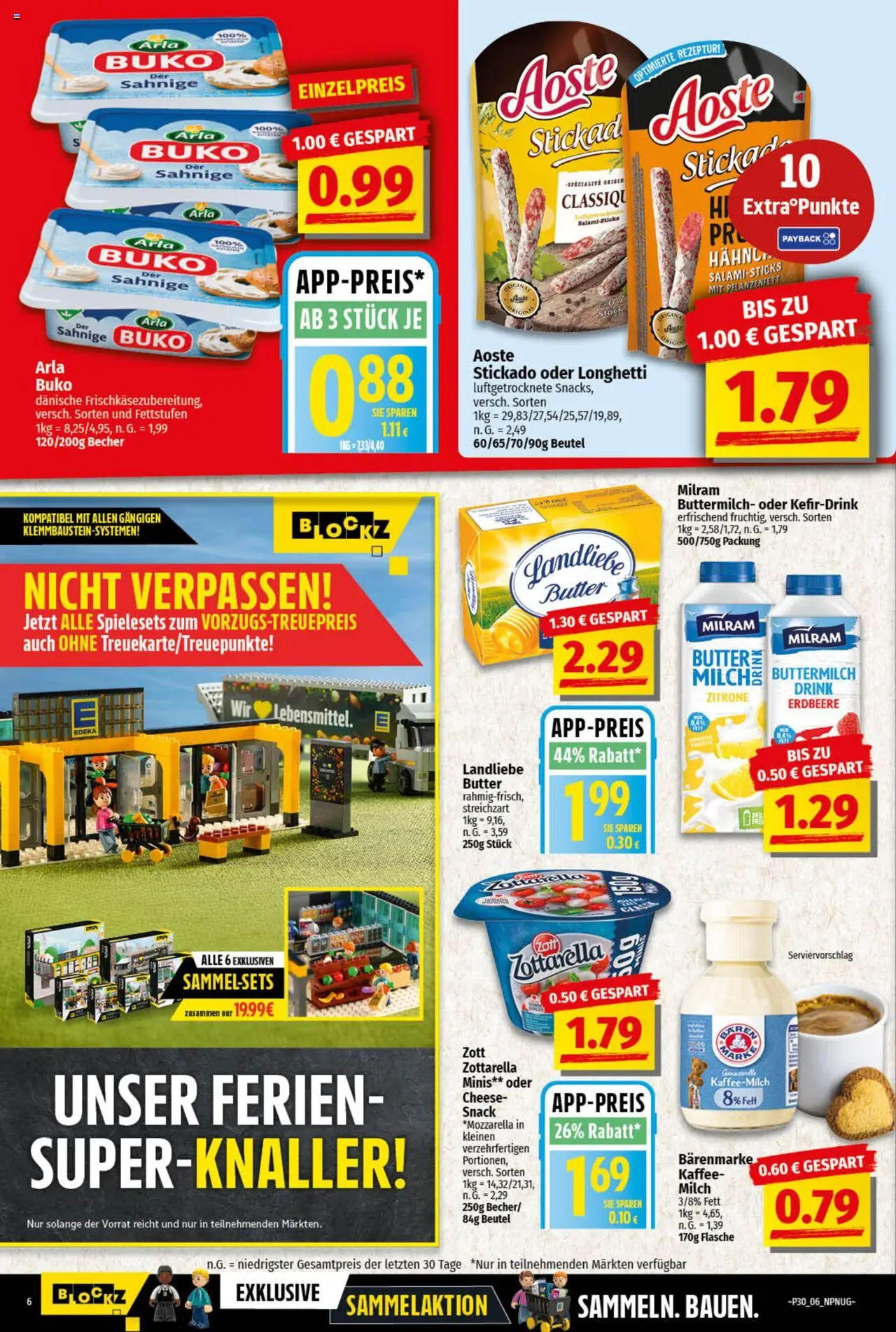nah & gut Prospekt 	 - gültig ab dem 21.07.2025 | Seite: 6 | Produkte: Buttermilch, Butter, Landliebe butter, Arla buko