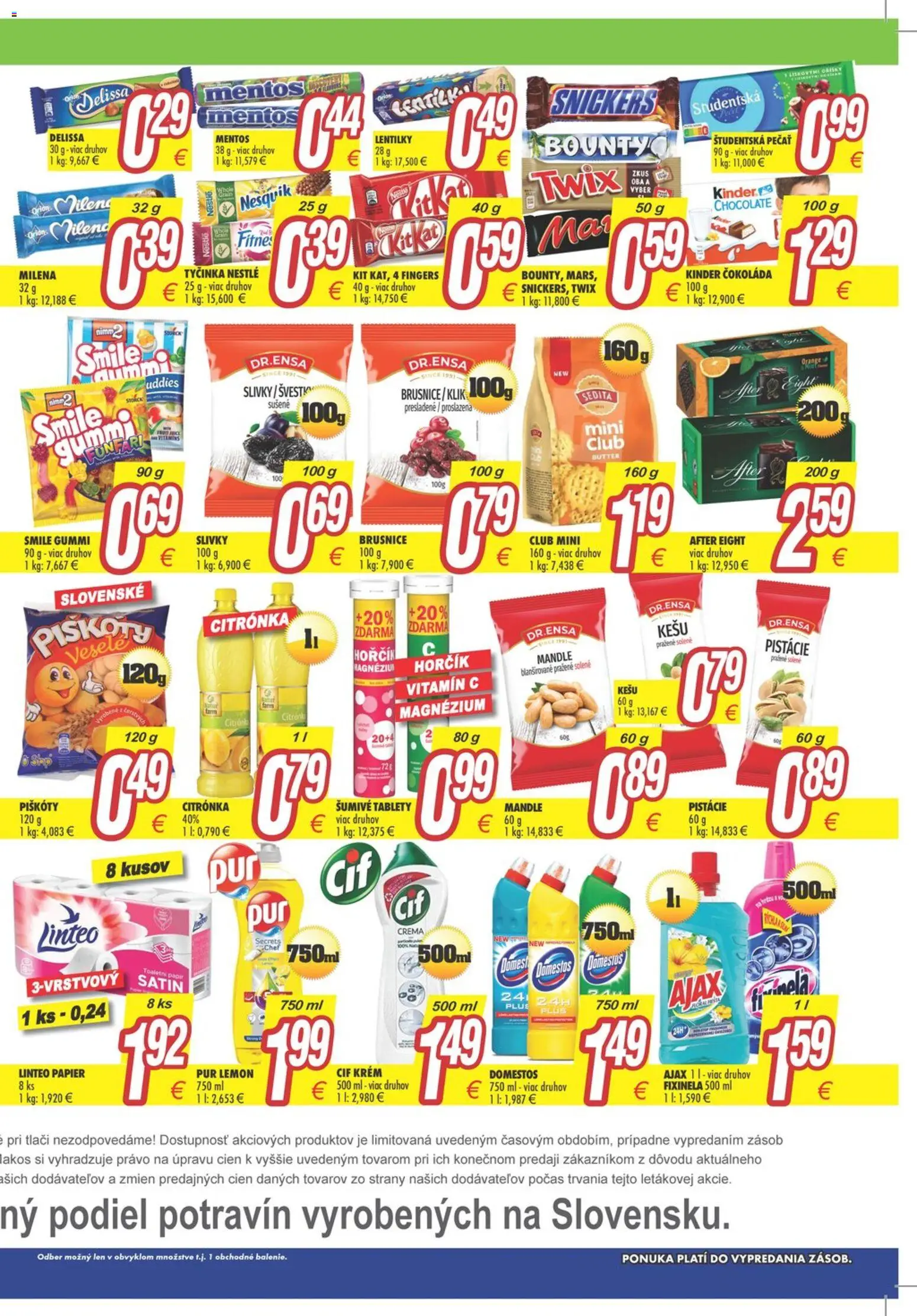 Nové Makos akcie – leták je platný od 10.11.2025 | Strana: 4 | Produkty: Študentská pečať, Krém, Domestos, Nesquik