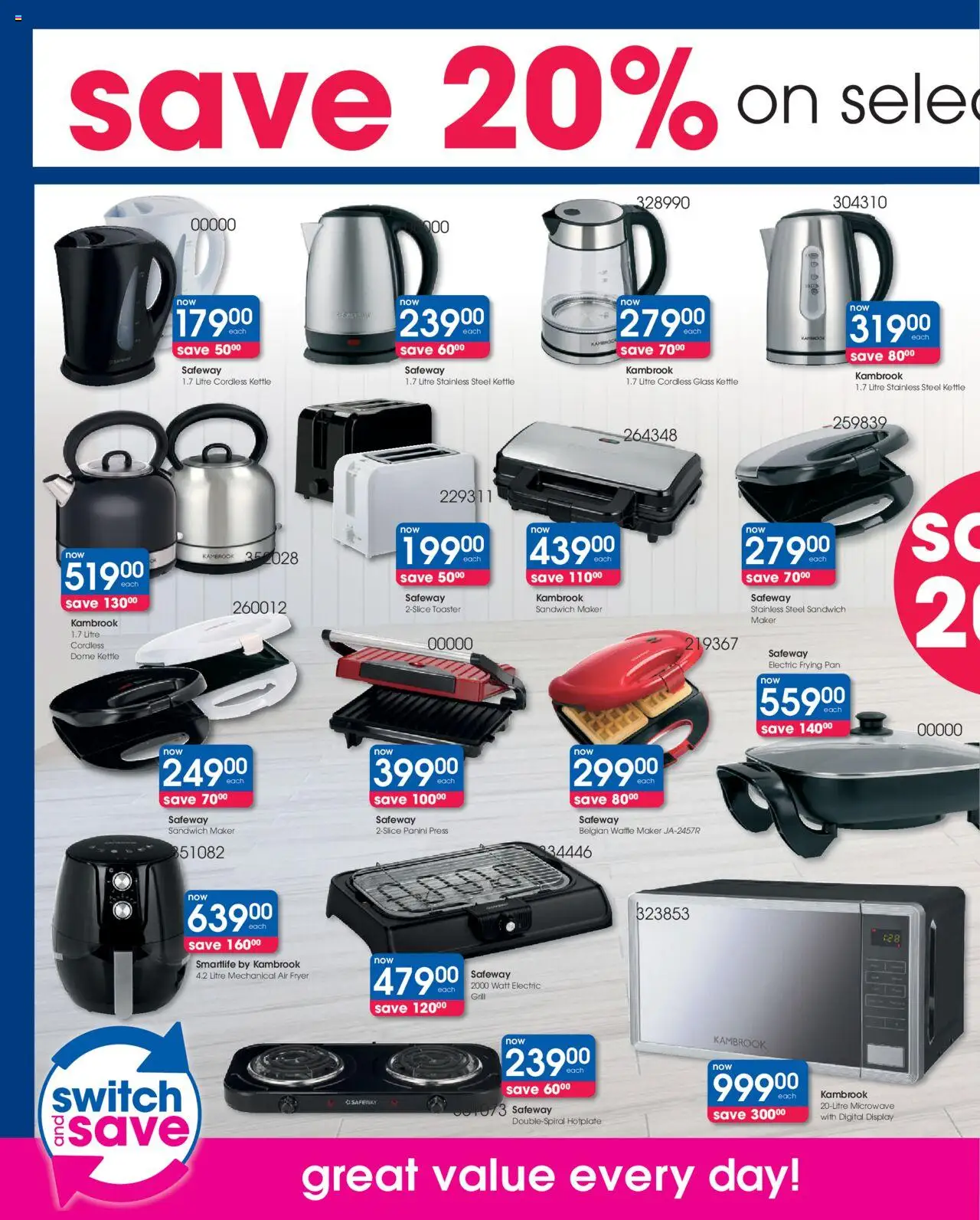 New Clicks catalogue – valid from 23.09.2025 | Page: 42 | Products: Grill, Kettle, Air fryer, Switch