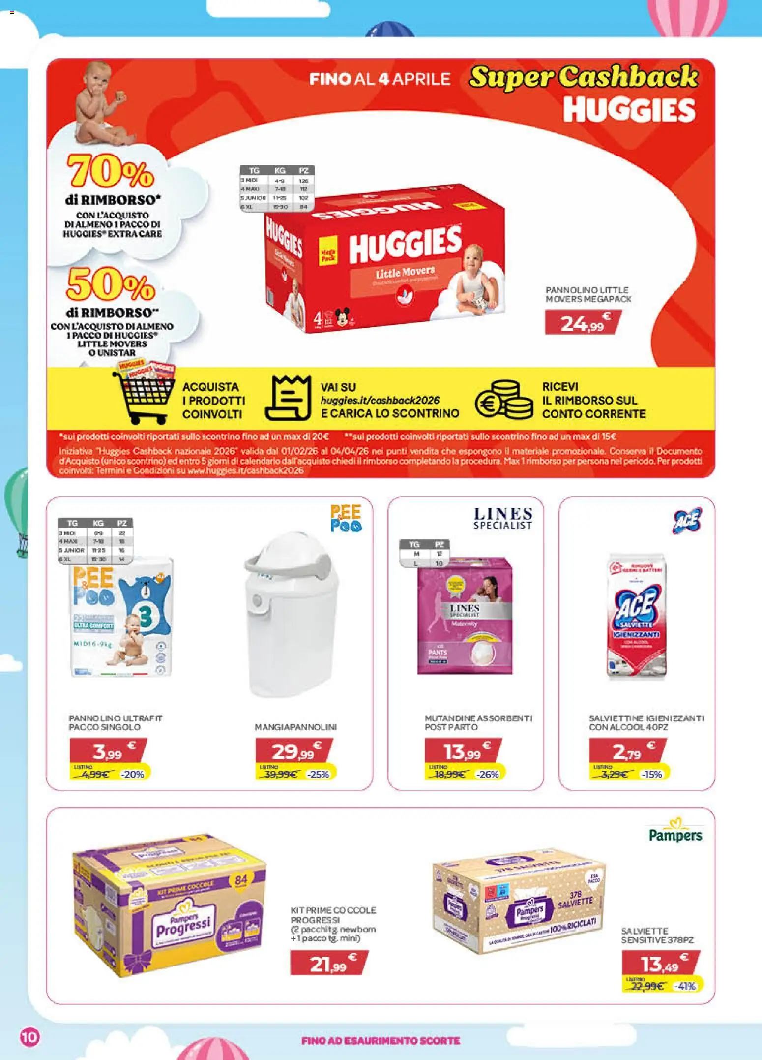 Volantino Bimbo store del 26.03.2026 | Pagina: 10 | Prodotti: Mutandine, Pampers