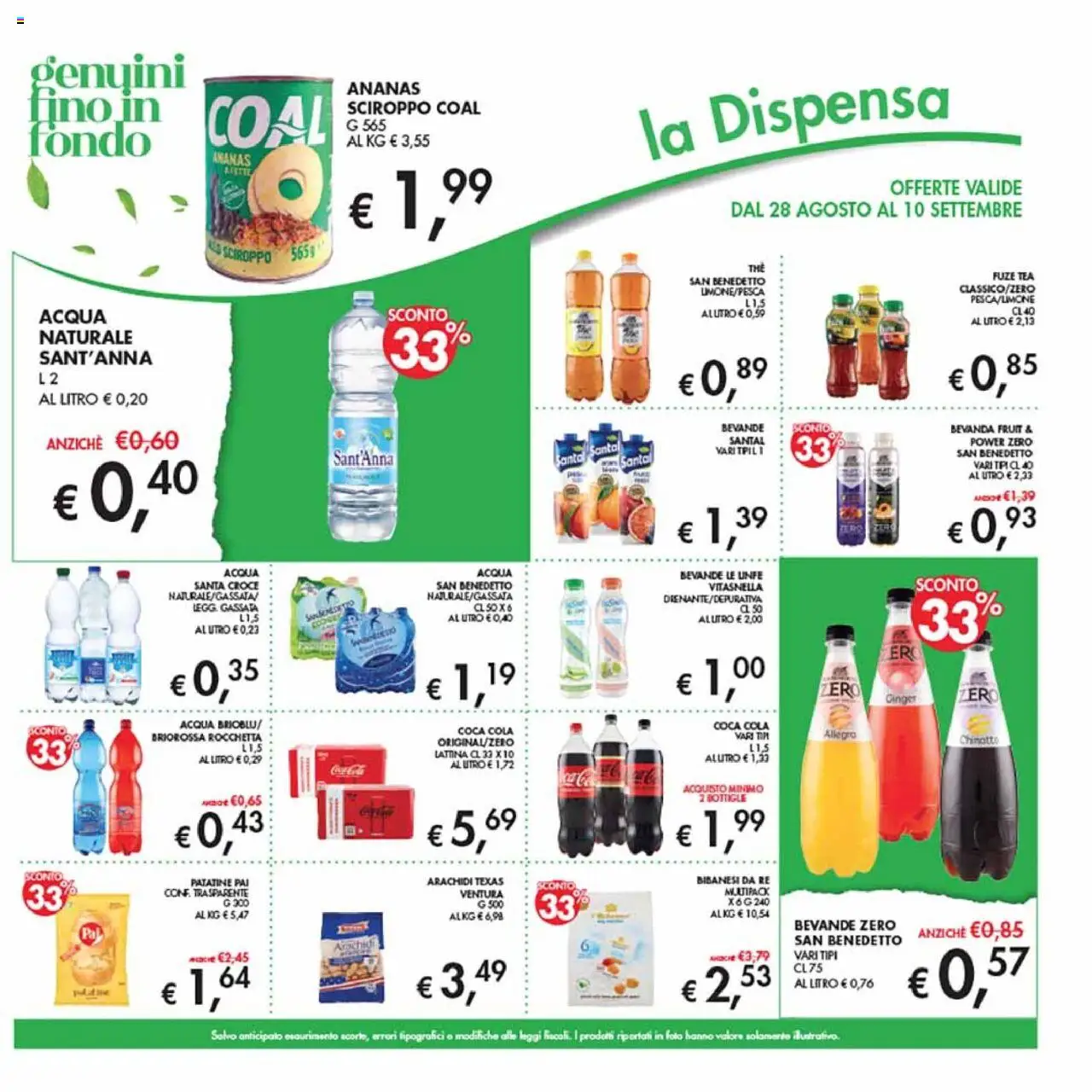 Volantino Coal del 28.08.2025 | Pagina: 15 | Prodotti: Chinotto, Acqua, Ananas, Arachidi