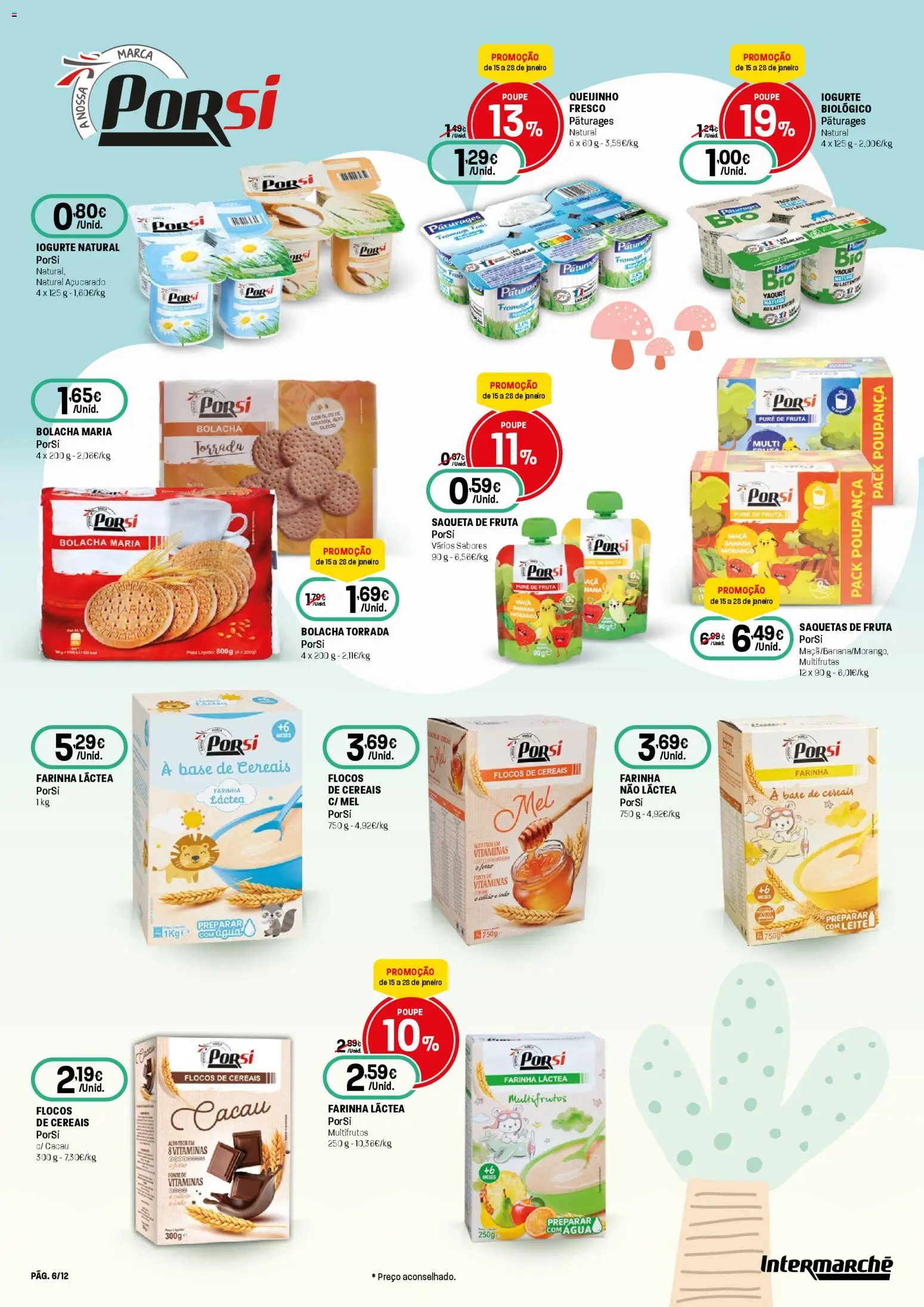 Intermarché - Bebé Super │ válido de 15.01.2026 | Página: 6 | Produtos: Banana, Óleo, Maça, Flocos