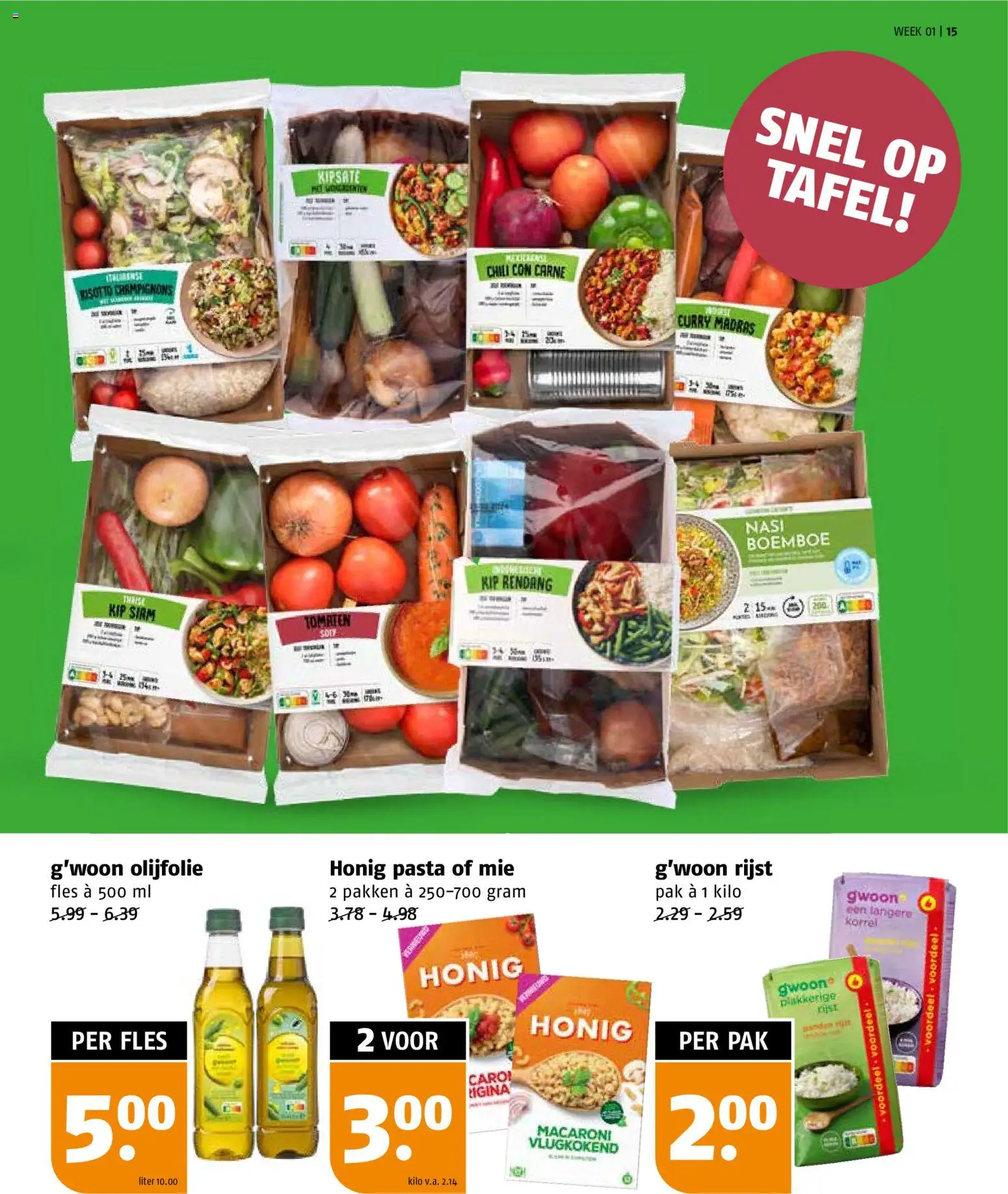 {H1} | Pagina: 15 | Producten: Tomaten, Olijfolie, Macaroni, Kip