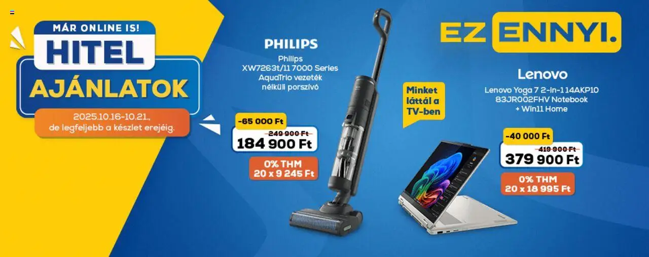 Euronics akciós ujság - amely érvényes a következő dátumtól: 16.10.2025 | Oldal: 2 | Termékek: Porszívó