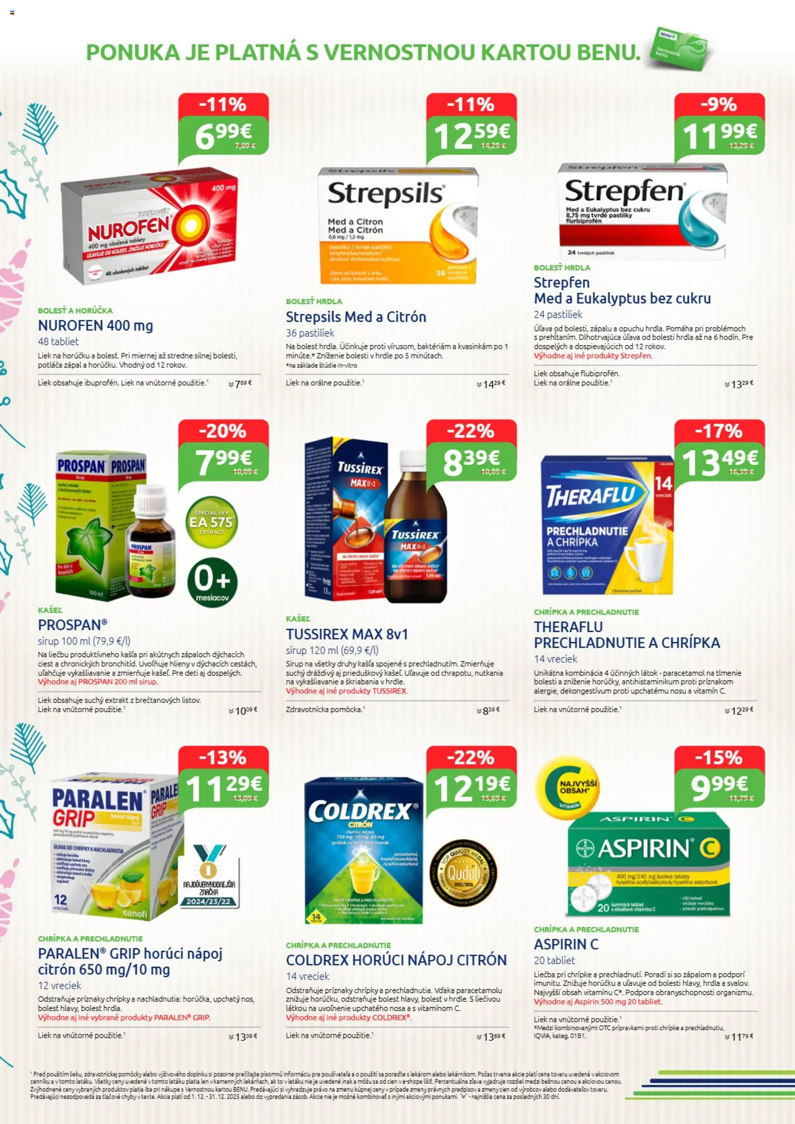 Nové BENU Lekáreň akcie – leták je platný od 01.12.2025 | Strana: 2
