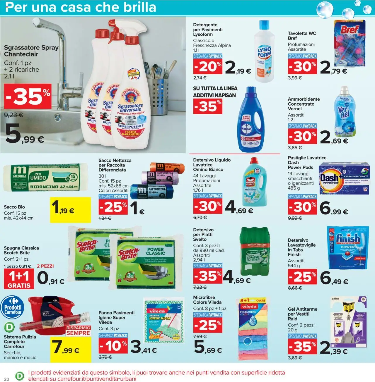 Volantino Carrefour del 20.10.2025 | Pagina: 22 | Prodotti: Lavatrice, Lavastoviglie, Pattumiera, WC