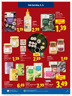 Lidl katalog akcije – veljaven od 05.03.2026 | Stran: 15 | Izdelki: Βαλσάμικο ξύδι, Kos, Suši, Majoneza