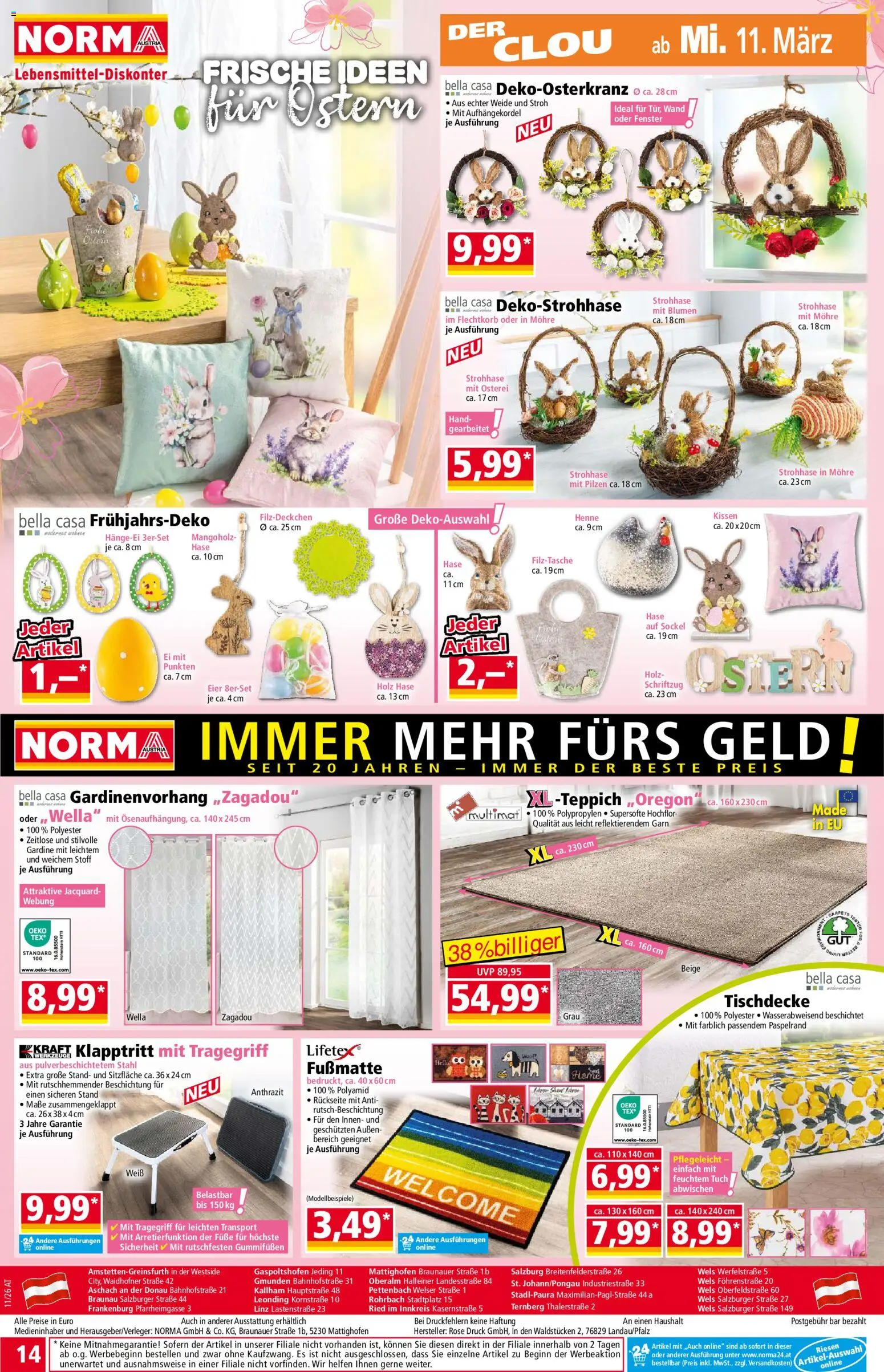 Norma Flugblatt gültig ab 09.03.2026 | Seite: 14 | Produkte: Kissen, Eier
