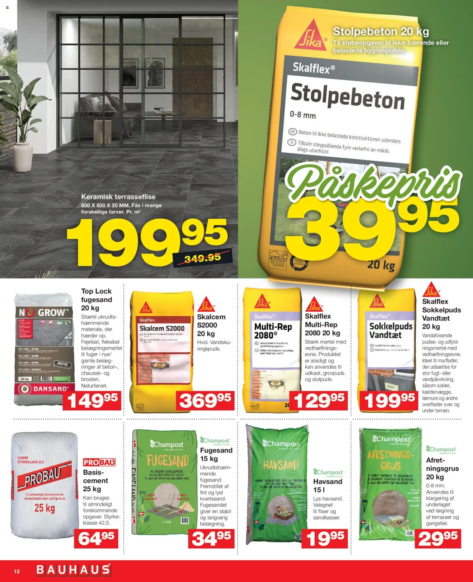 Bauhaus tilbudsavis – gyldig fra 02.04.2026 | Side: 12 | Produkter: Mørtel