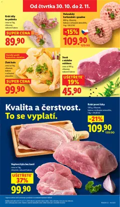 Náhled letáku Steak z nízkého roštěnce, cena za 100 g, chlazený, vakuově baleno od 30.10.2025 | Strana: 9