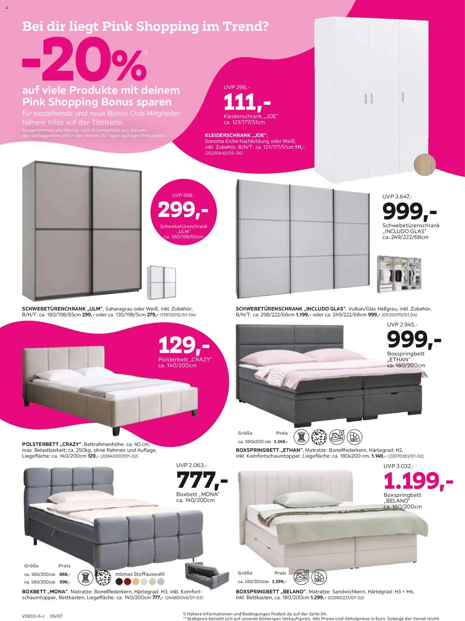 Mömax Prospekt 	 – gültig ab 09.03.2026 | Seite: 6 | Produkte: Matratze, Schwebetürenschrank, Boxspringbett, Polsterbett