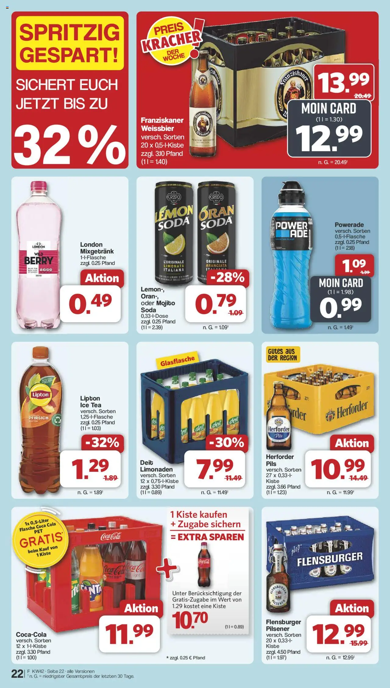 Famila Nordwest Prospekt 	 – gültig ab 13.10.2025 | Seite: 25 | Produkte: Franziskaner, Weißbier, Flensburger, Pfirsich