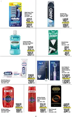 23.03.2026 tarihinden itibaren geçerli olan CarrefourSA kataloğu önizlemesi | Sayfa: 61 | Ürünler: Prezervatif, Duş, Tıraş köpüğü, Ağız bakım suyu