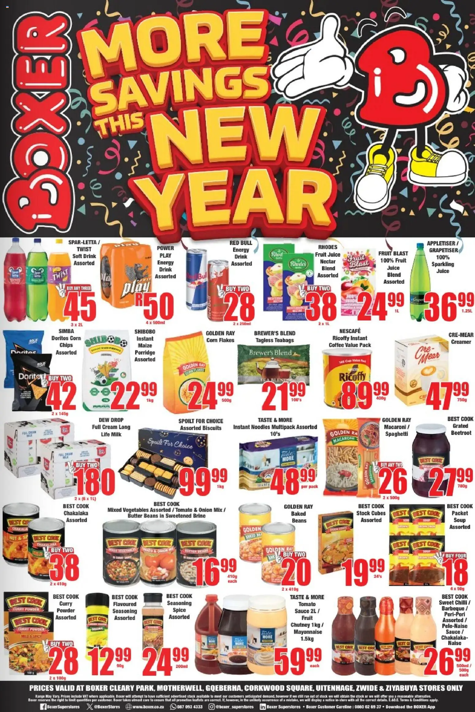 New Boxer catalogue – valid from 29.12.2025 | Page: 2 | Products: Juice, Noodles, Soup, Fruit