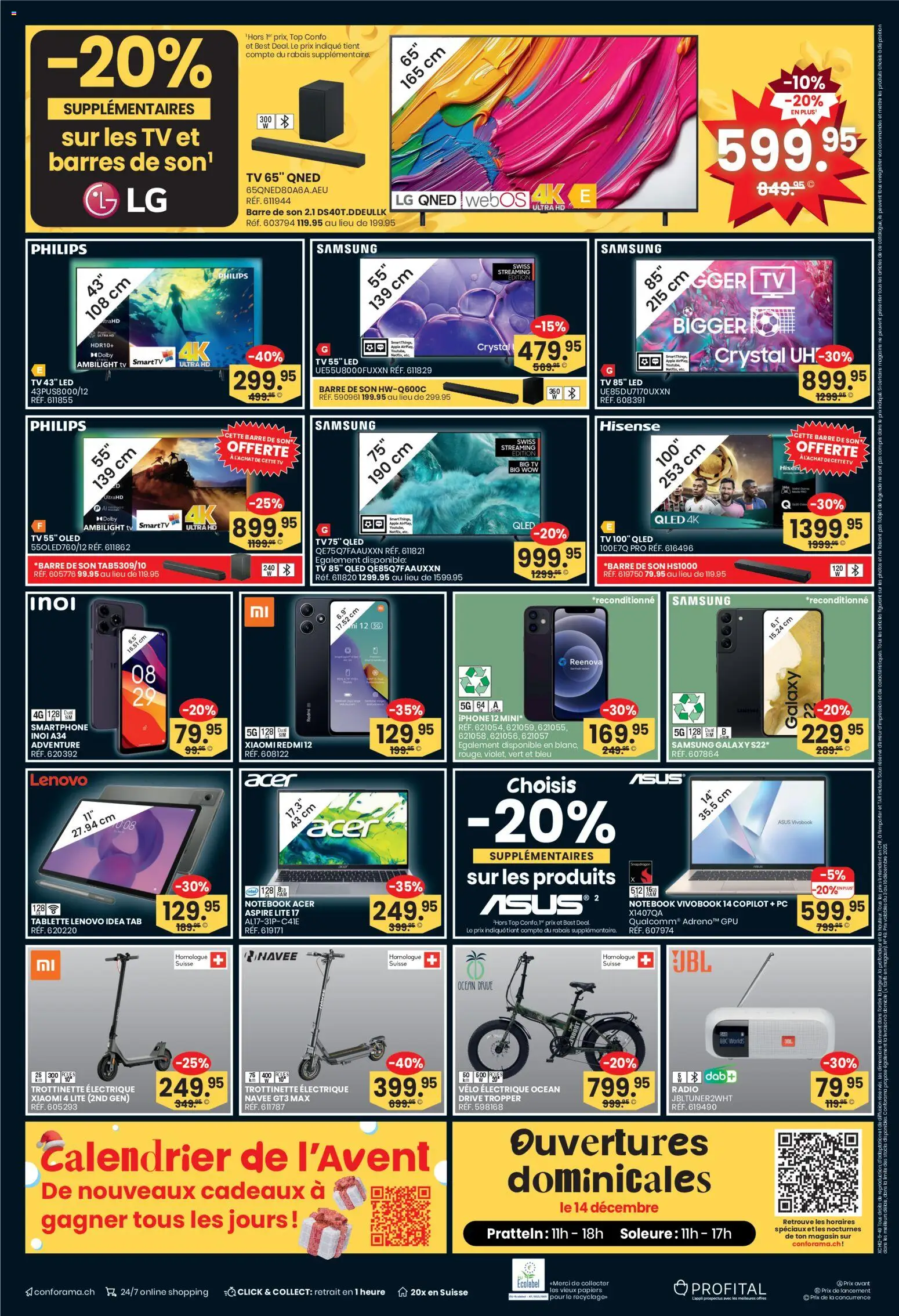 Conforama Aktionen FR – gültig ab 03.12.2025 | Seite: 8 | Produkte: Smartphone, Tablette, Radio, Samsung