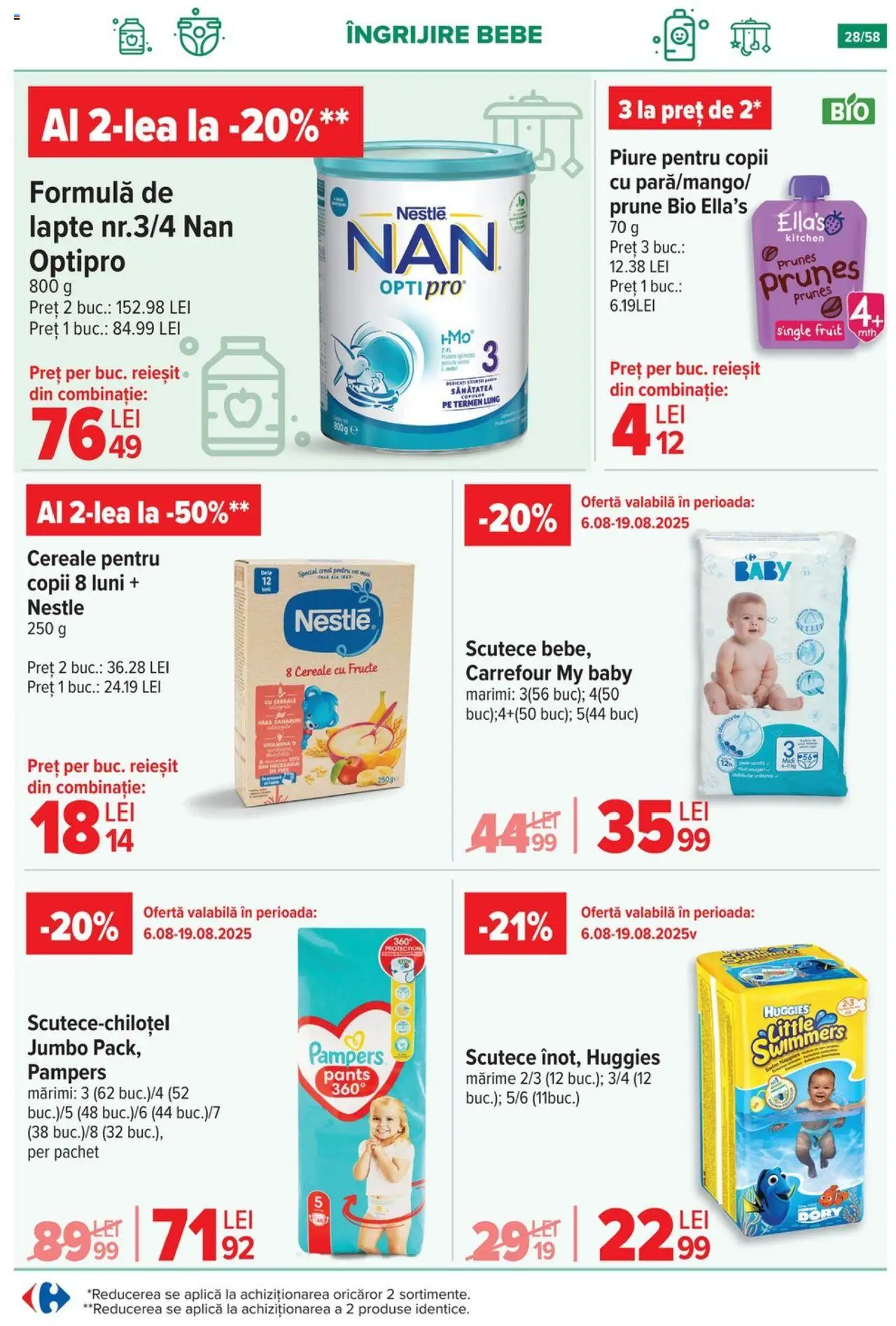 Catalog Carrefour – valabil de la 06.08.2025 | Pagină: 29 | Produse: Lapte, Cereale, Scutece, Fructe