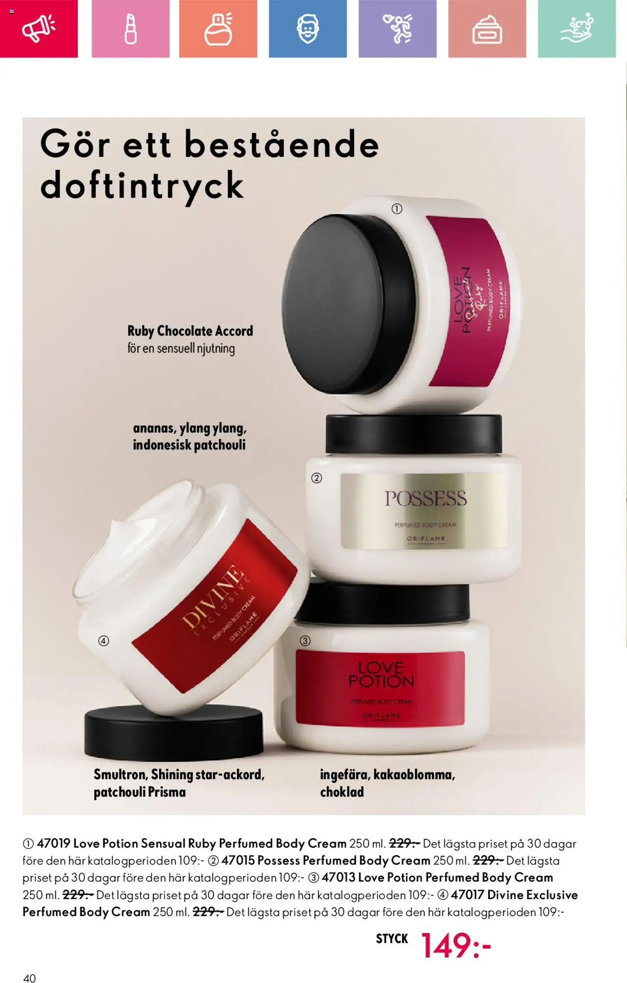 Oriflame reklamblad aktuell från 24.08.2025 | Sida: 40 | Produkter: Choklad