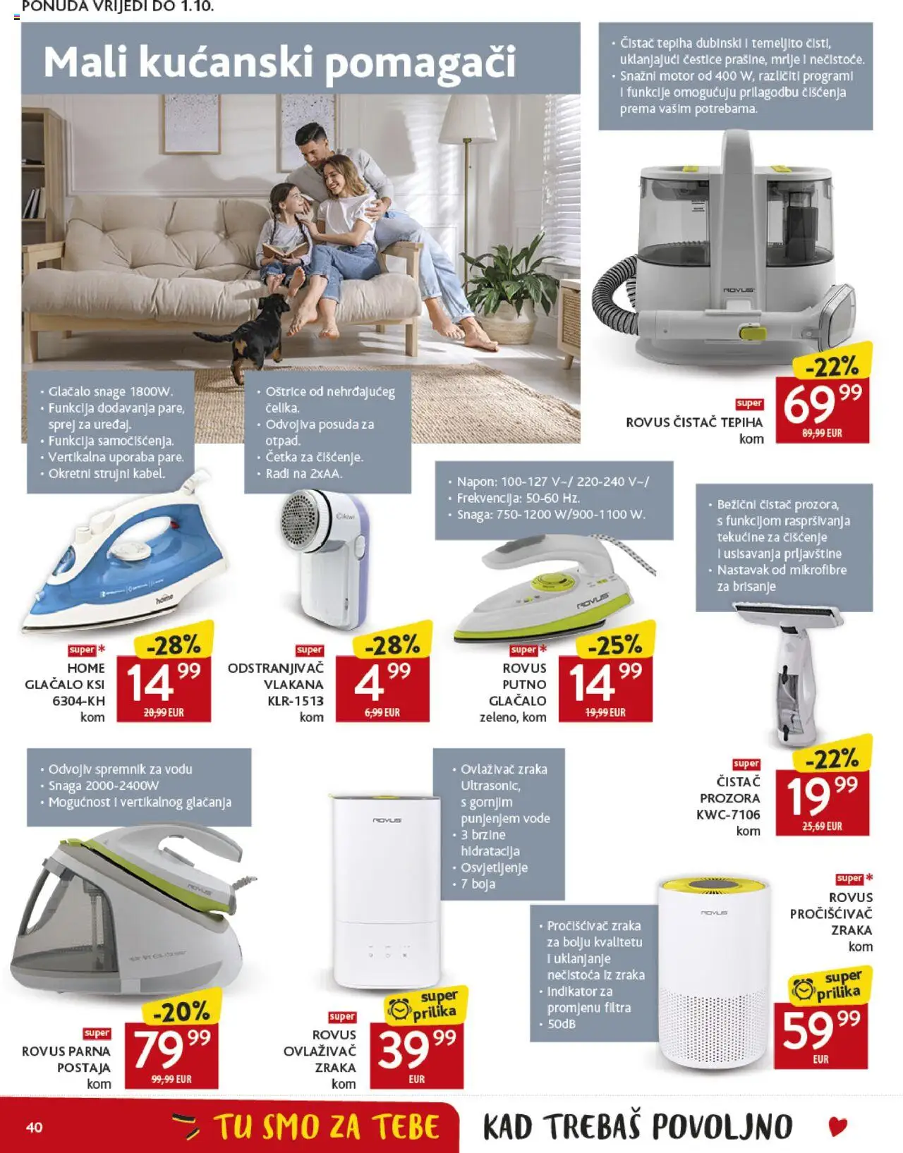Konzum katalog | vrijedi od 17.09.2025 | Stranica: 40 | Proizvodi: Pročišćivač zraka, Parna postaja, Četka
