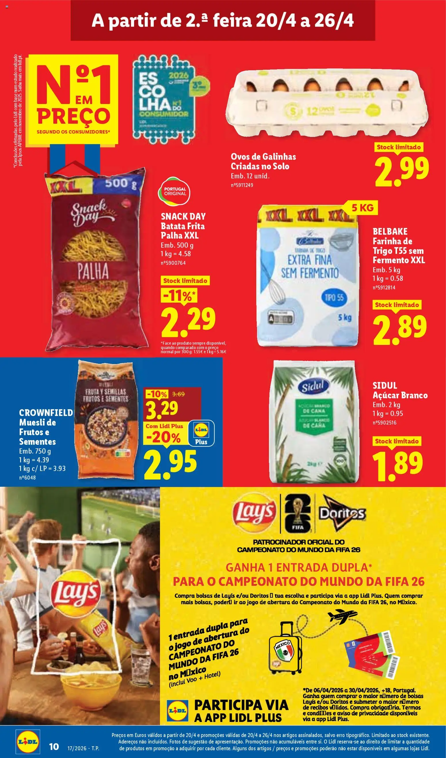 Lidl folheto │ válido de 20.04.2026 | Página: 10 | Produtos: Batata frita, Base, Ovos, Açúcar