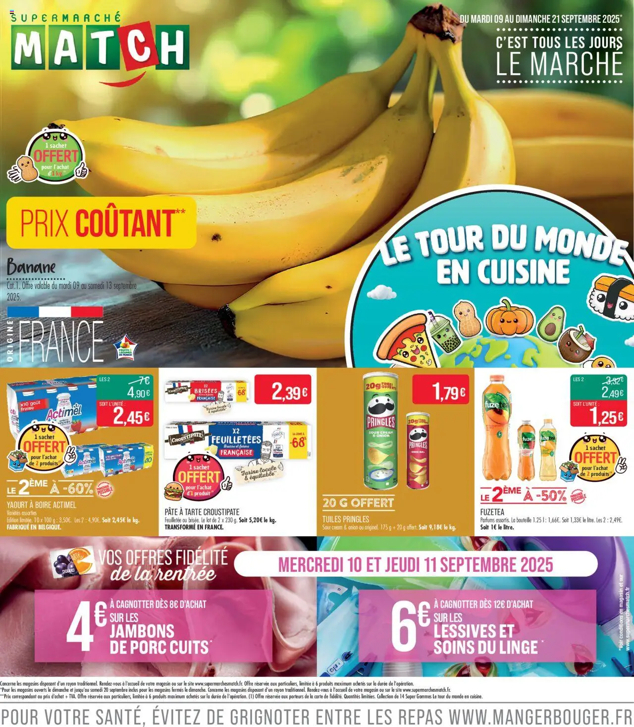  | Page: 1 | Produits: Actimel, Farine, Yaourt à boire, Banane
