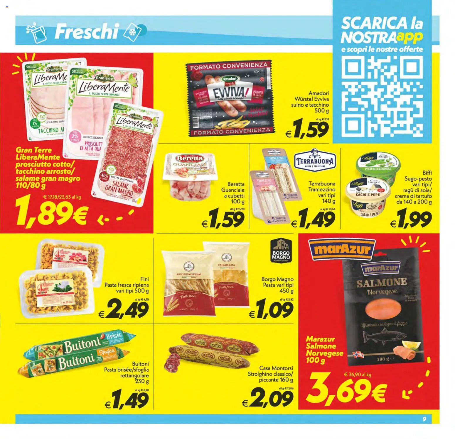 Volantino SuperConveniente del 04.11.2025 | Pagina: 9 | Prodotti: Pasta, Pesto, Forno, Guanciale