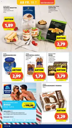 Hofer AT akciós ujság - amely érvényes a következő dátumtól: 18.07.2025 | Oldal: 12 | Termékek: Tiramisu, Cantuccini