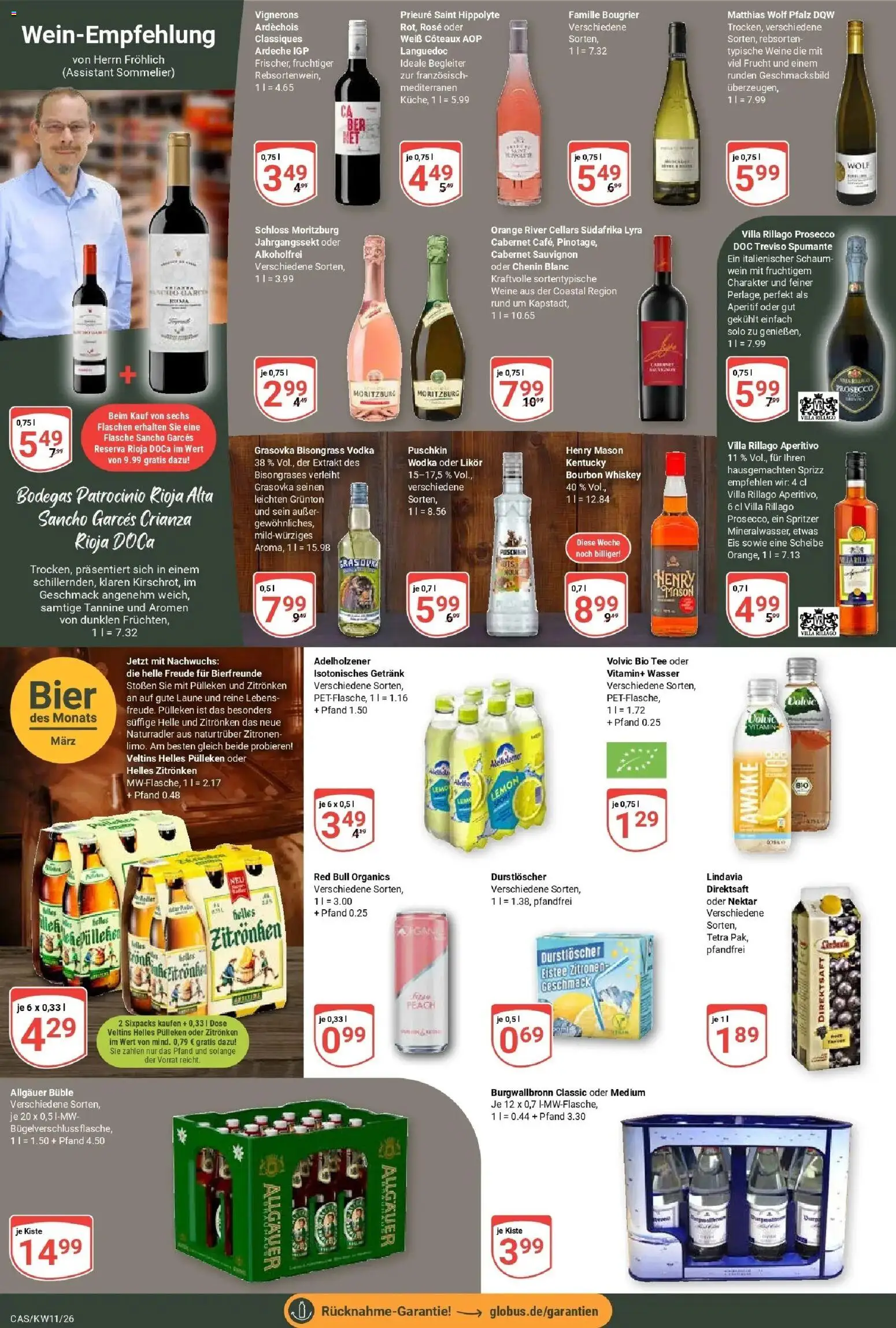 Globus prospekt Castrop-Rauxel	 – gültig ab 09.03.2026 | Seite: 16 | Produkte: Durstloscher, Tee, Veltins, Zitronen