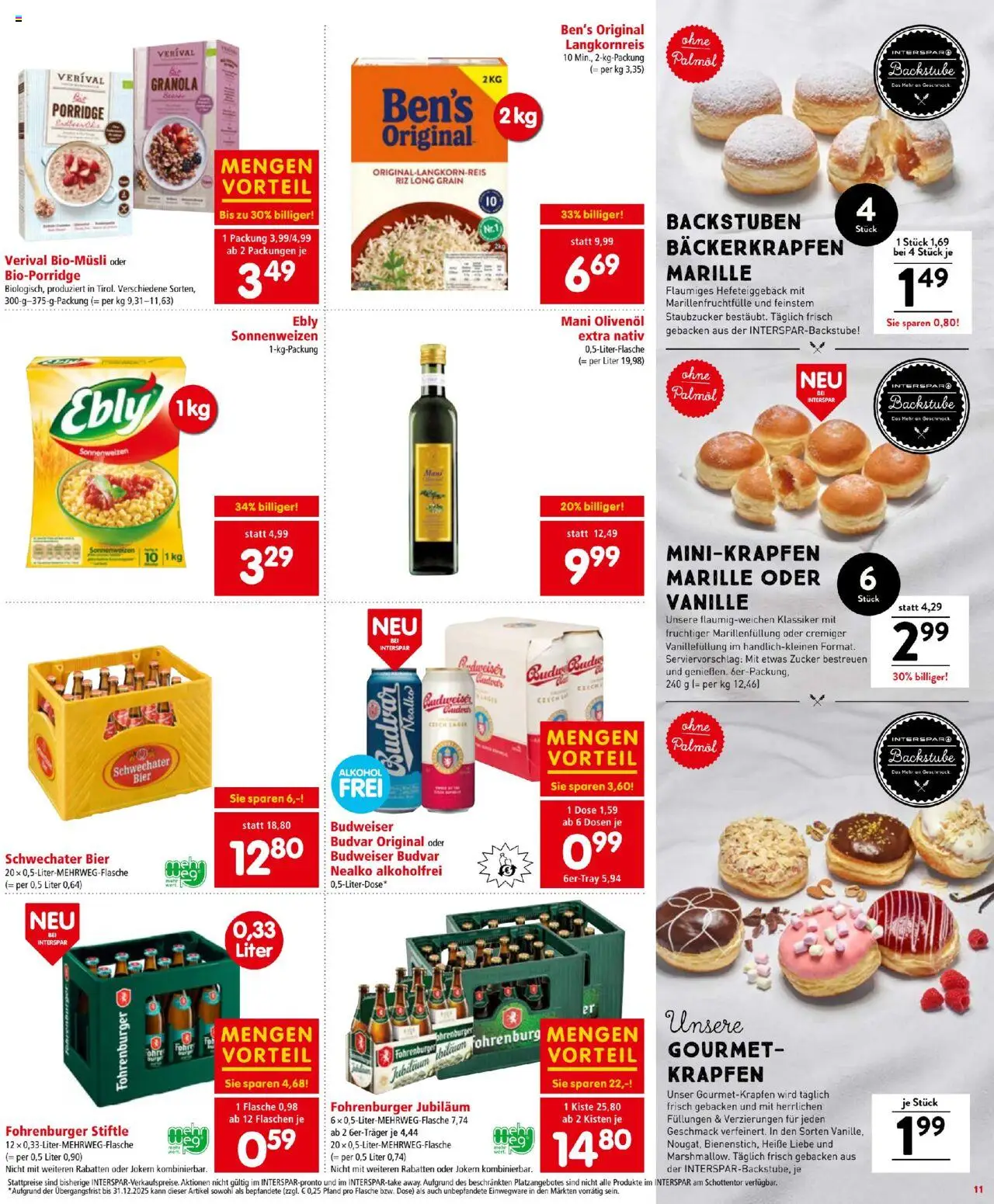 Interspar Flugblatt gültig ab 28.08.2025 | Seite: 11 | Produkte: Zucker, Bier