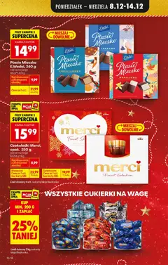 Pogląd oferty "Czekoladki Merci, opak. 250 g, różne rodzaje" - ważna od 08.12.2025 | Strona: 18