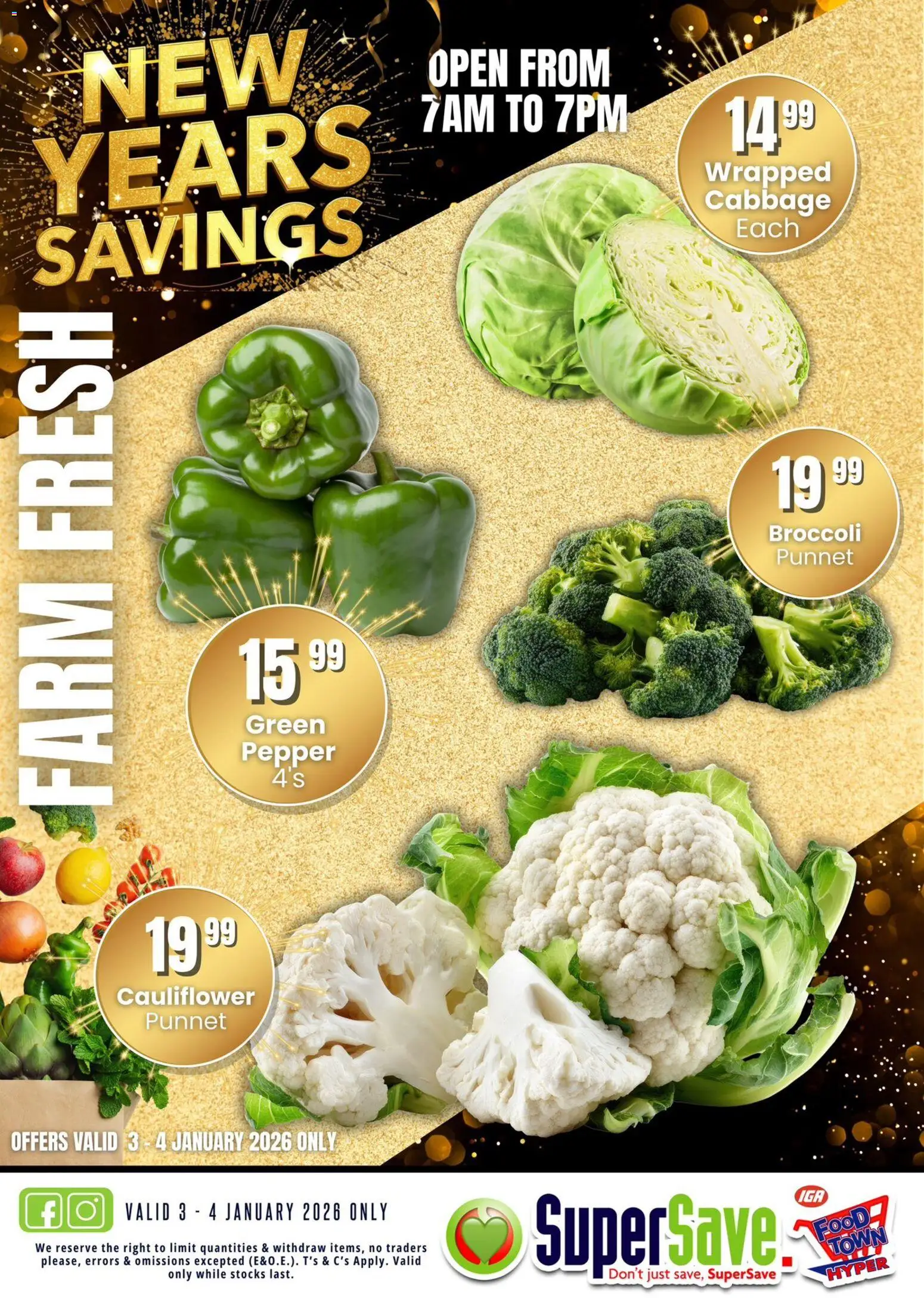 New Super Save catalogue – valid from 03.01.2026 | Page: 2 | Products: Cauliflower, Pepper