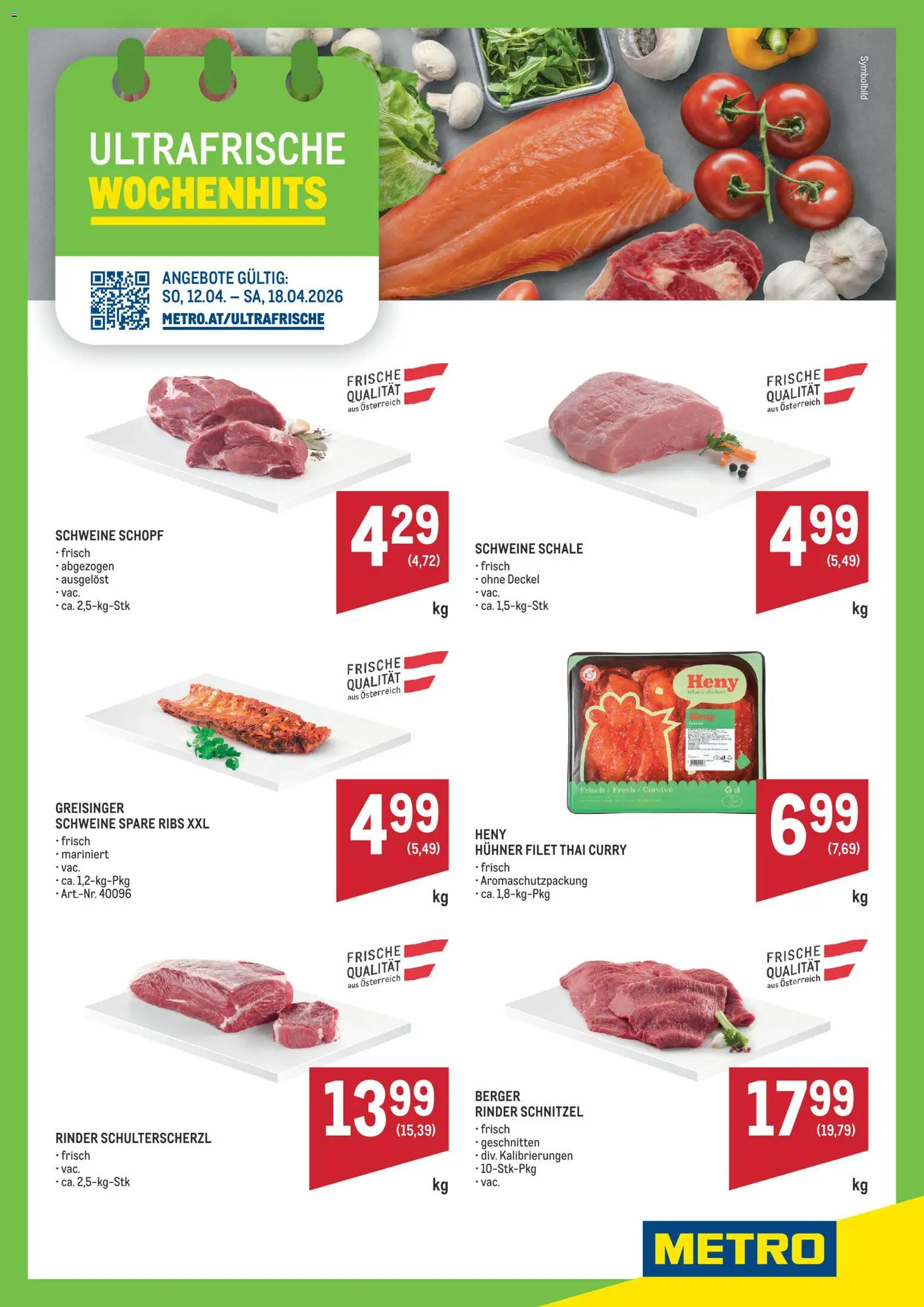 Metro angebote Ultrafrische Wochenhits	 gültig ab 12.04.2026 | Seite: 1