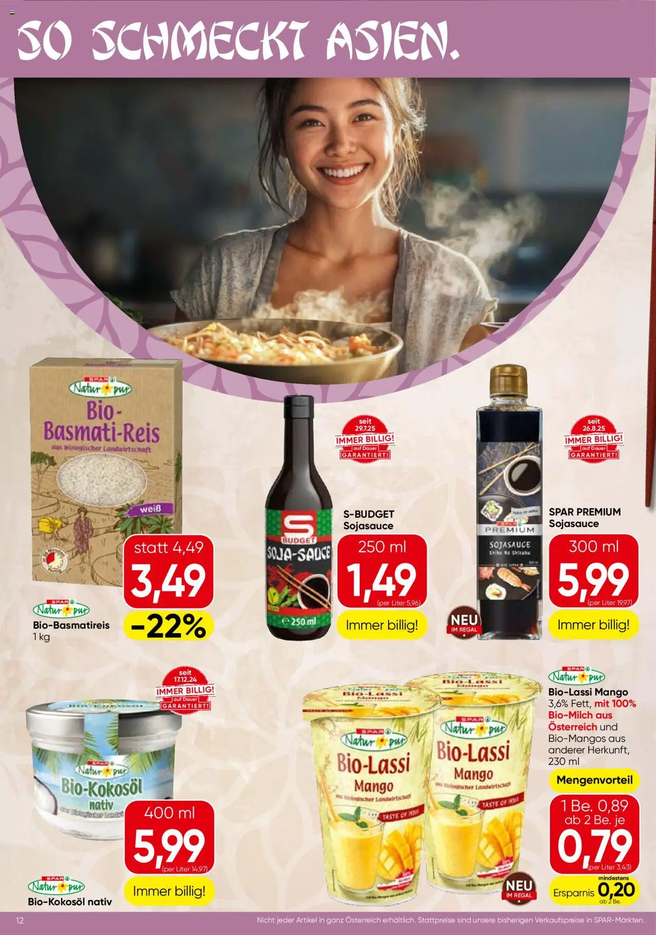Spar Flugblatt - Vorarlberg gültig ab 09.10.2025 | Seite: 12 | Produkte: Mango, Regal