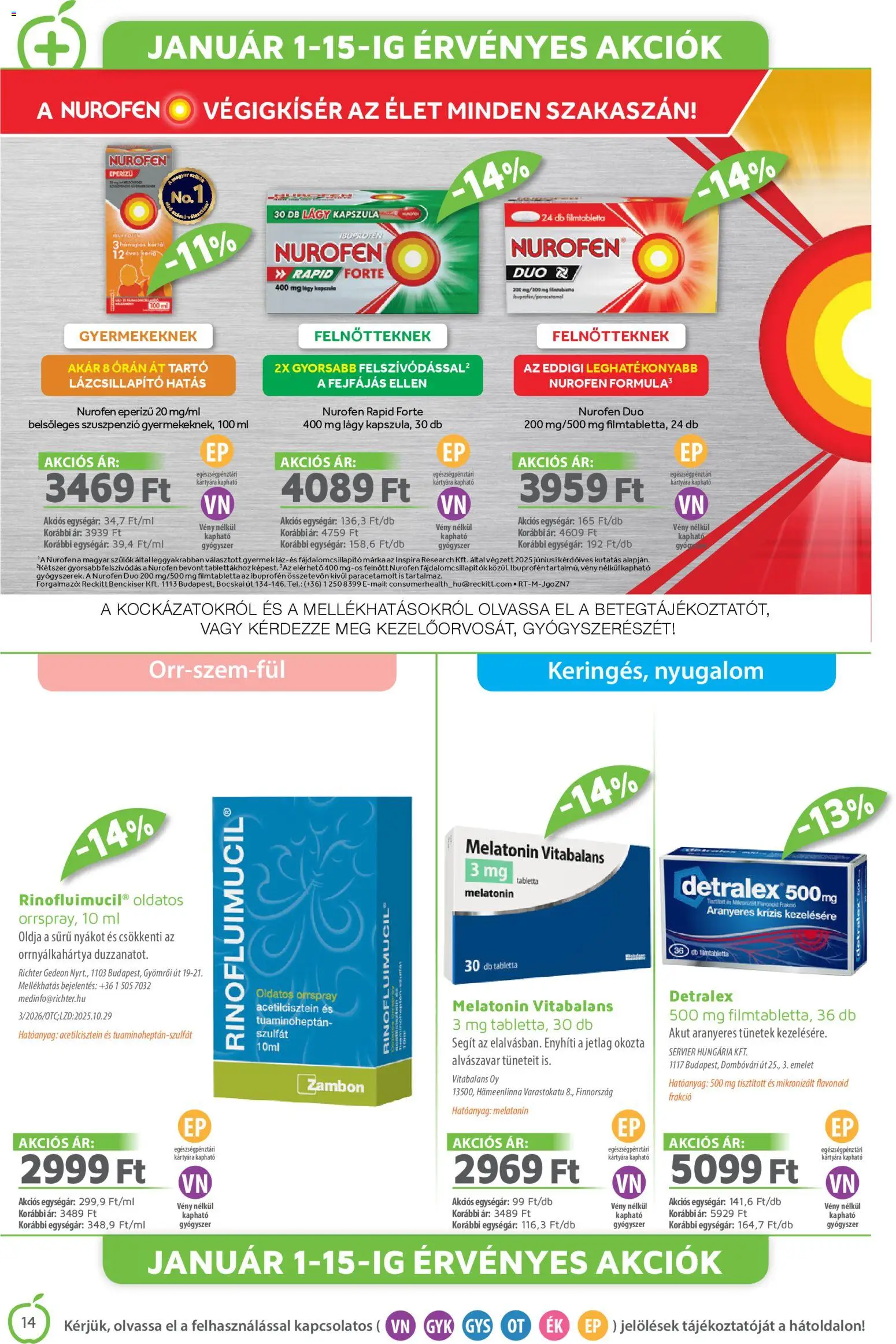 Alma Gyógyszertárak akciós ujság - amely érvényes a következő dátumtól: 01.01.2026 | Oldal: 14