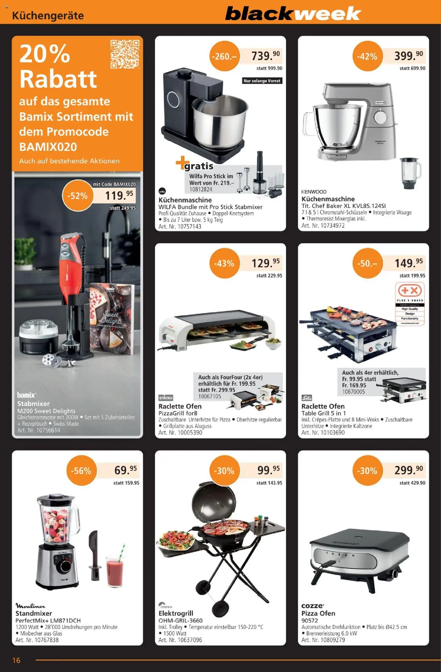 Fust - Black Friday – gültig ab 25.11.2025 | Seite: 16 | Produkte: Pizza, Raclette, Ofen, Grill