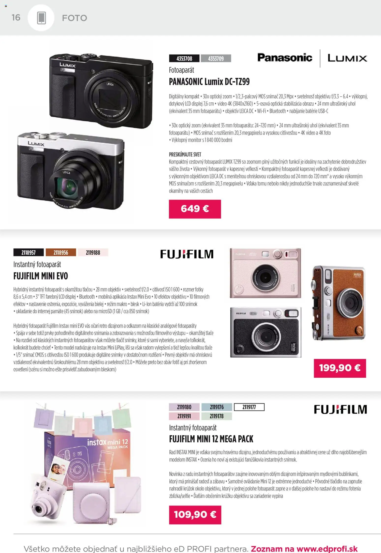 Nové ED Profi akcie – leták je platný od 01.12.2025 | Strana: 16 | Produkty: Monitor, Bluetooth, Batéria, Video