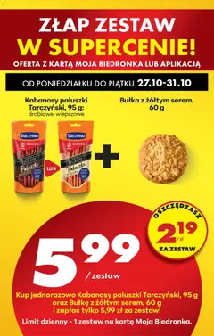 Pogląd oferty "Biedronka gazetka" - ważna od 27.10.2025 | Strona: 84 | Produkty: Karta, Kabanosy, Bułka, Paluszki