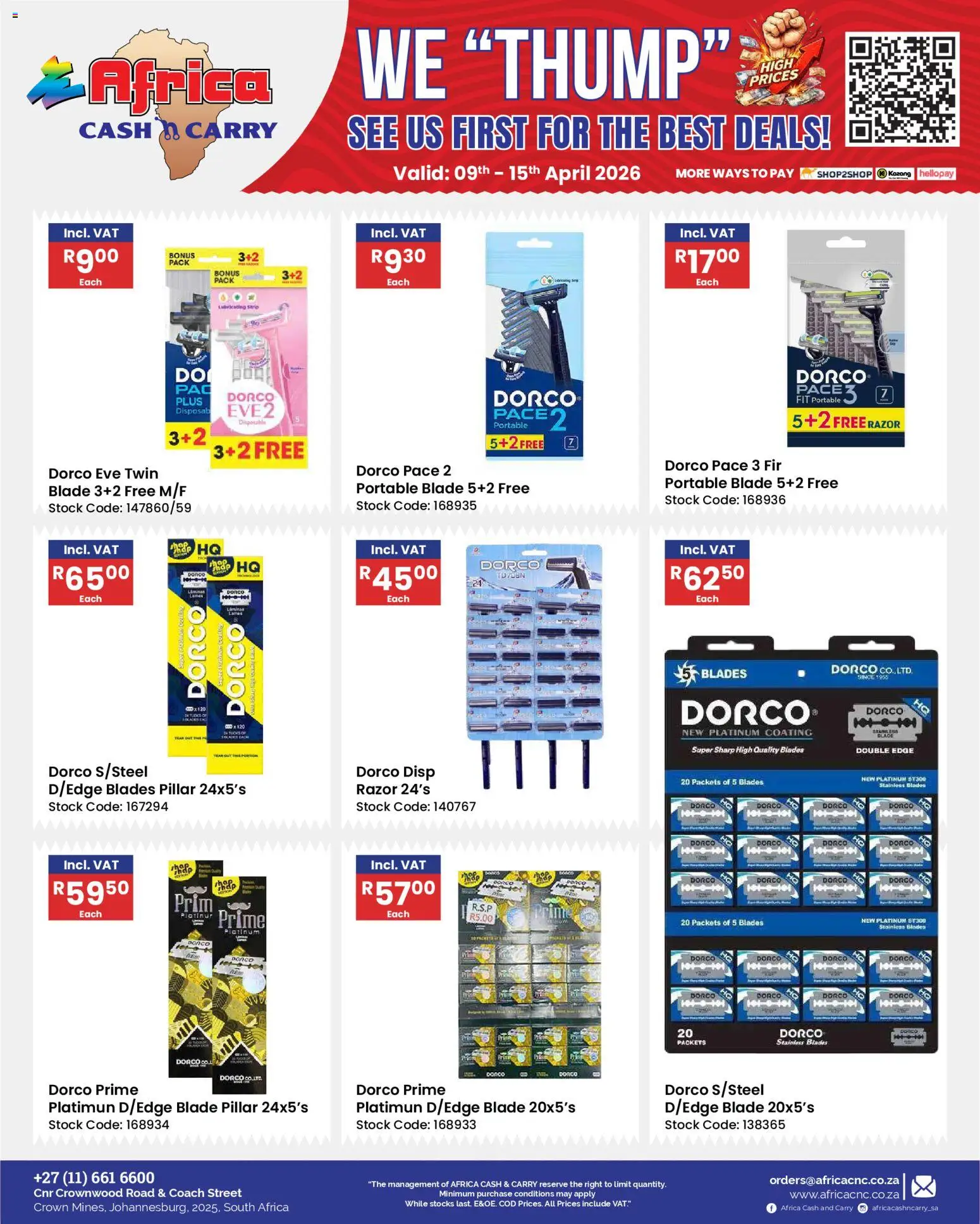 New Africa Cash & Carry catalogue – valid from 09.04.2026 | Page: 44 | Products: Stock