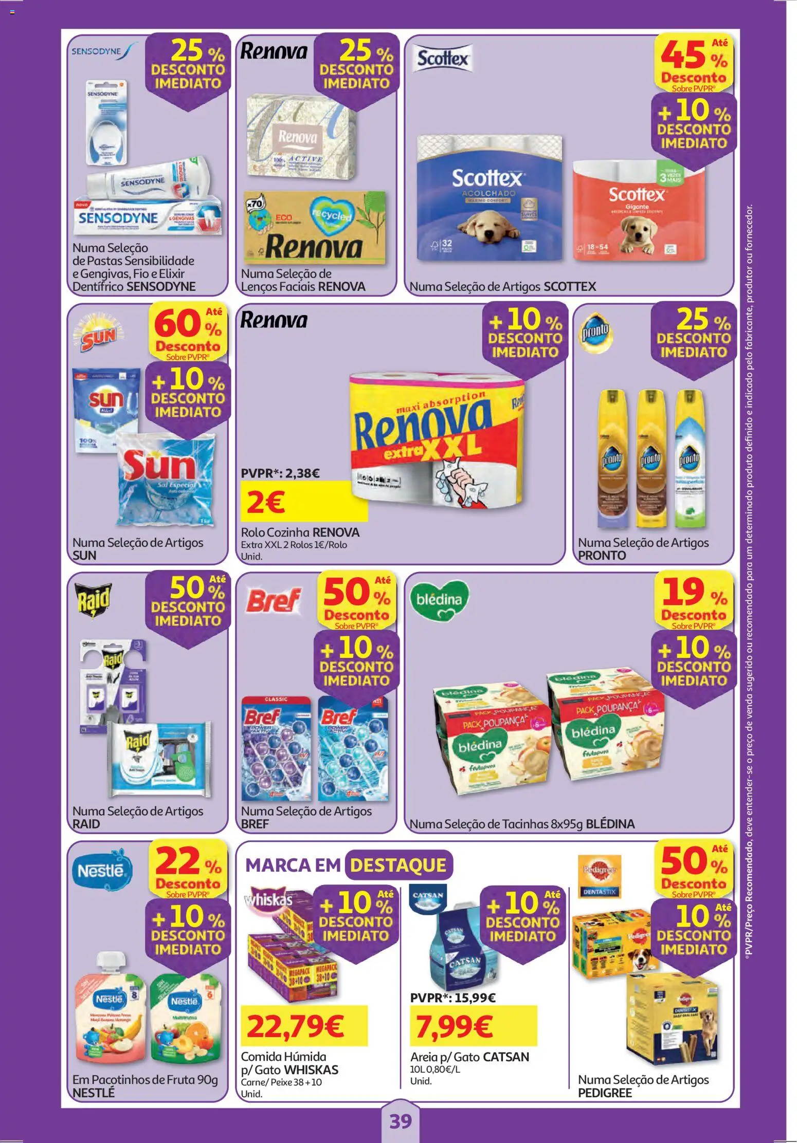 Auchan folheto │ válido de 19.03.2026 | Página: 39 | Produtos: Areia, Sal, Nestlé, Peixe